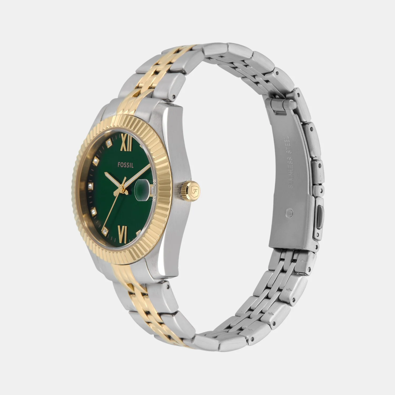 Scarlette Women Quartz Green Dial Analog Stainless Steel Watch ES5388 - Image 4