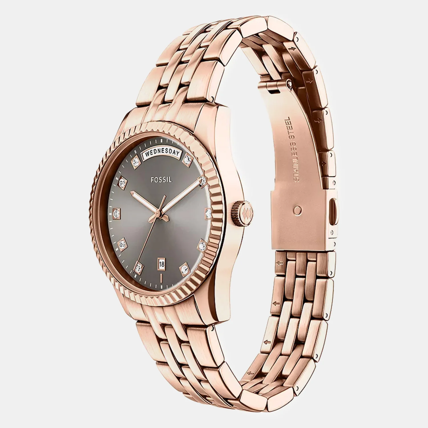Scarlette Women Quartz Grey Dial Analog Stainless Steel Watch ES5459 - Image 3