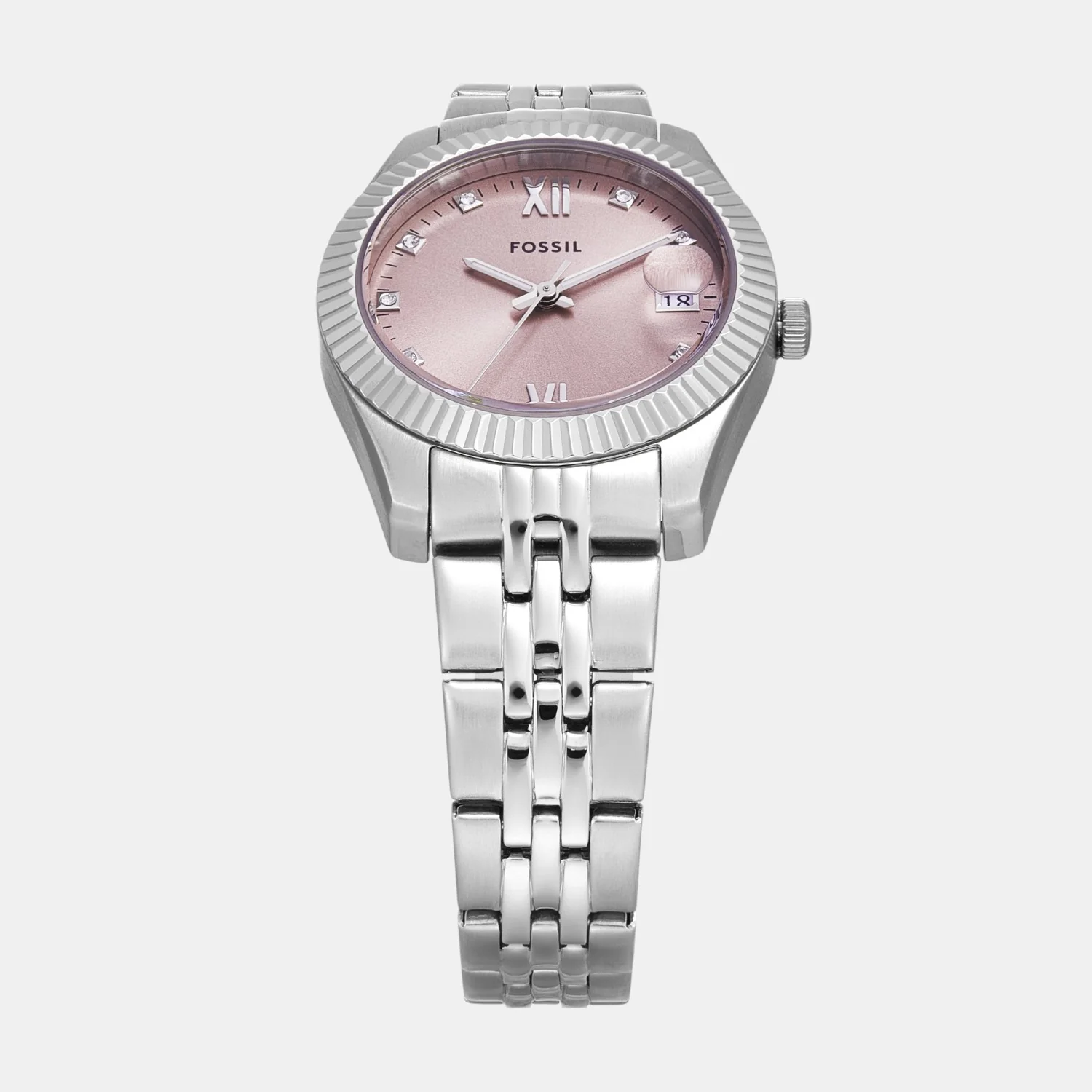 Scarlette Women Quartz Pink Dial Analog Stainless Steel Watch ES5403 - Image 3