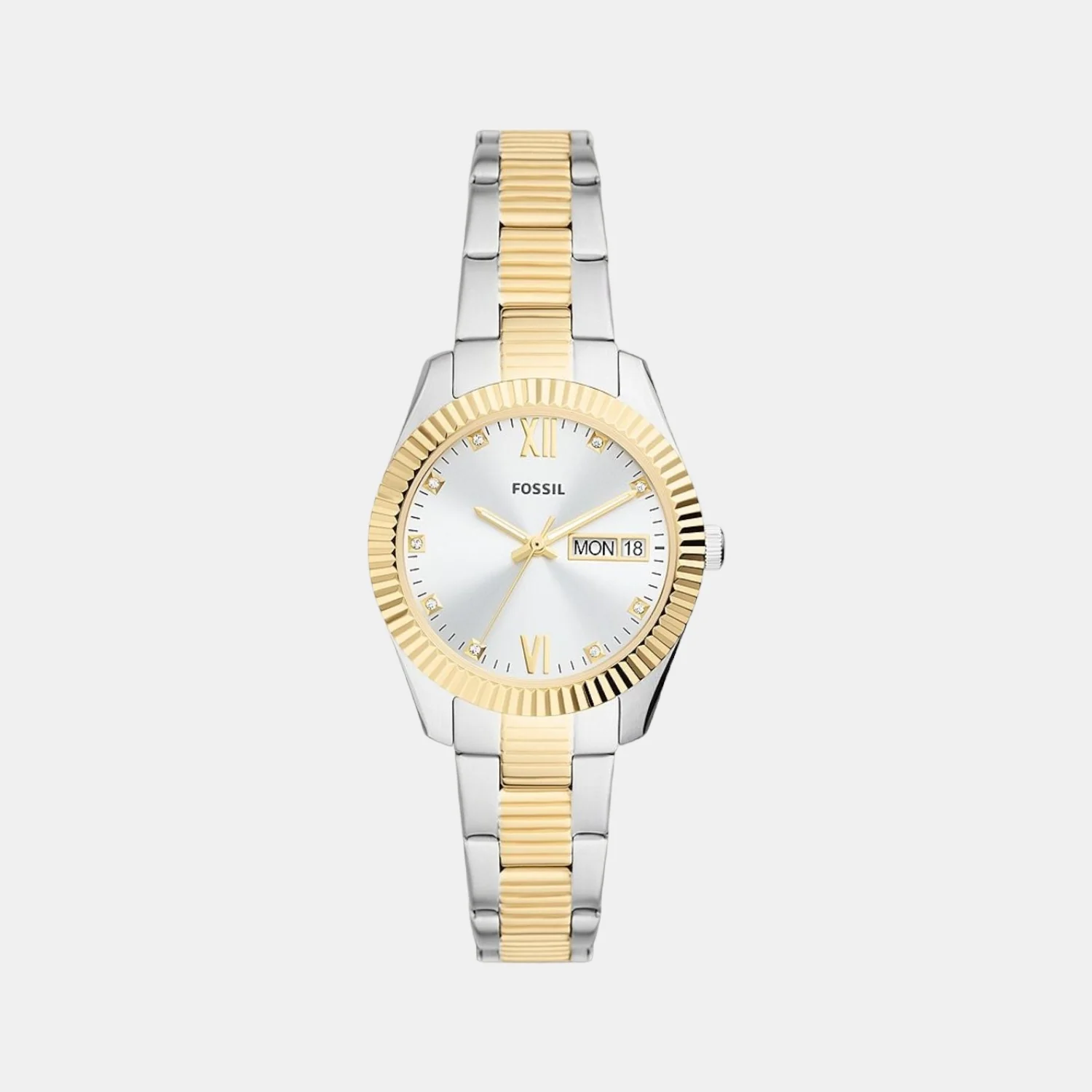 Scarlette Women Quartz Silver Dial Analog Stainless Steel Watch ES5198