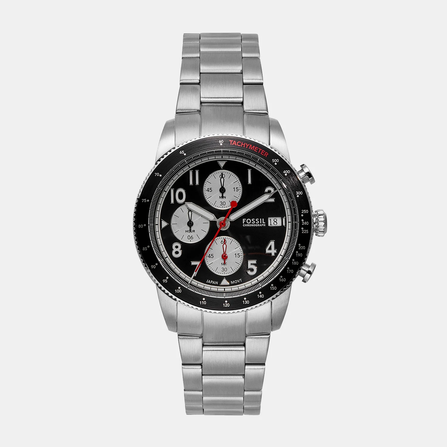 Sport Tourer Men Quartz Black Dial Chronograph Stainless Steel Watch FS6045 - Image 2