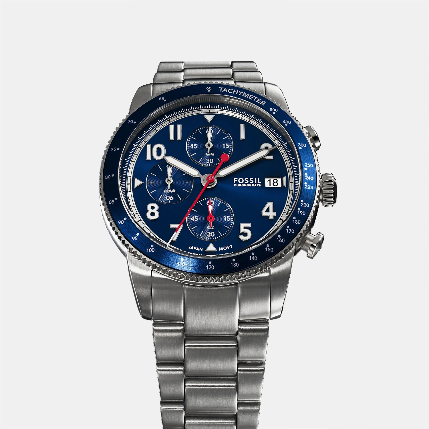 Sport Tourer Men Quartz Blue Dial Chronograph Stainless Steel Watch FS6047 - Image 6