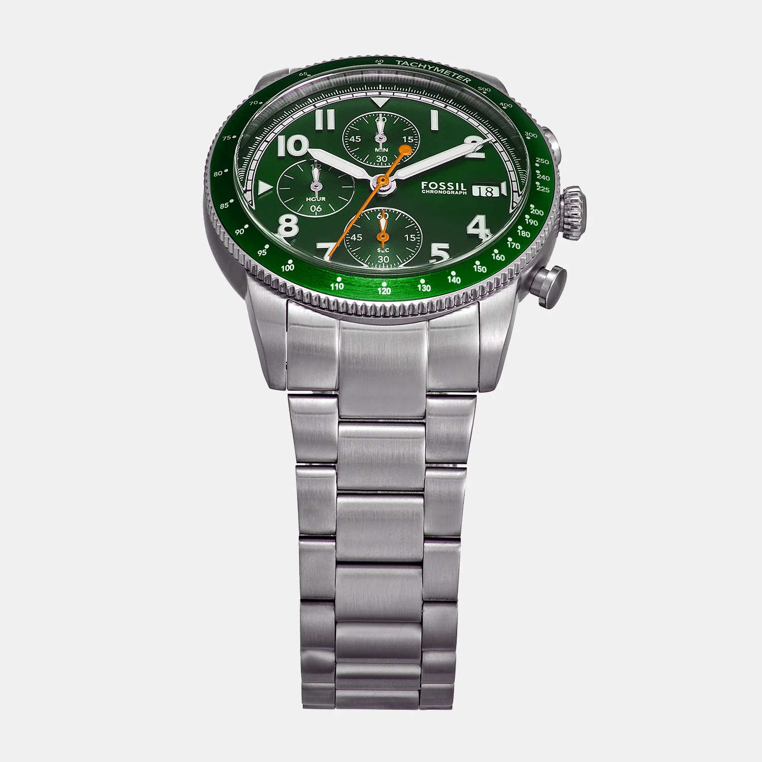 Sport Tourer Men Quartz Green Dial Chronograph Stainless Steel Watch FS6048 - Image 4
