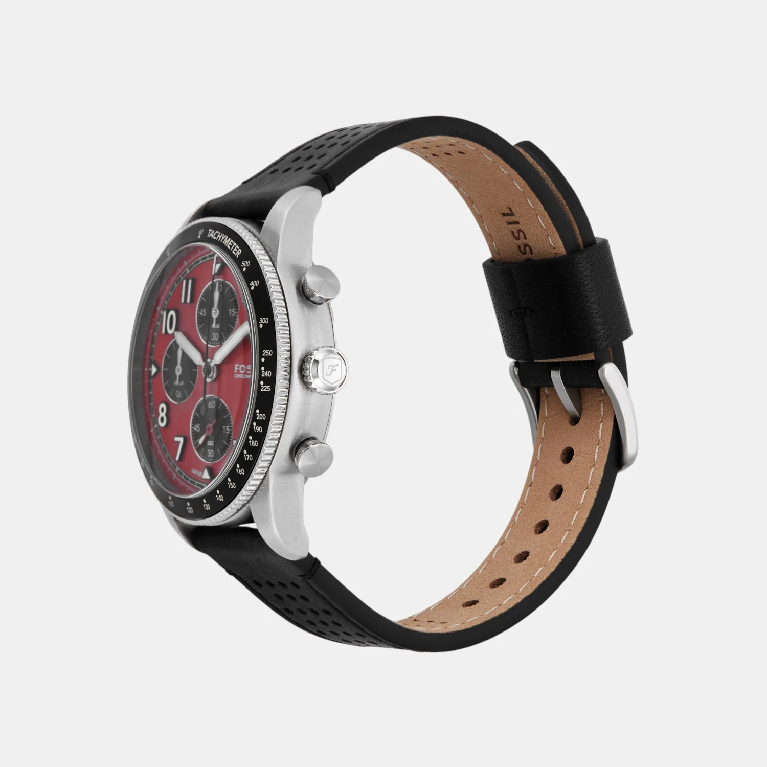 Sport Tourer Men Quartz Red Dial Chronograph Leather Watch FS6086 - Image 4