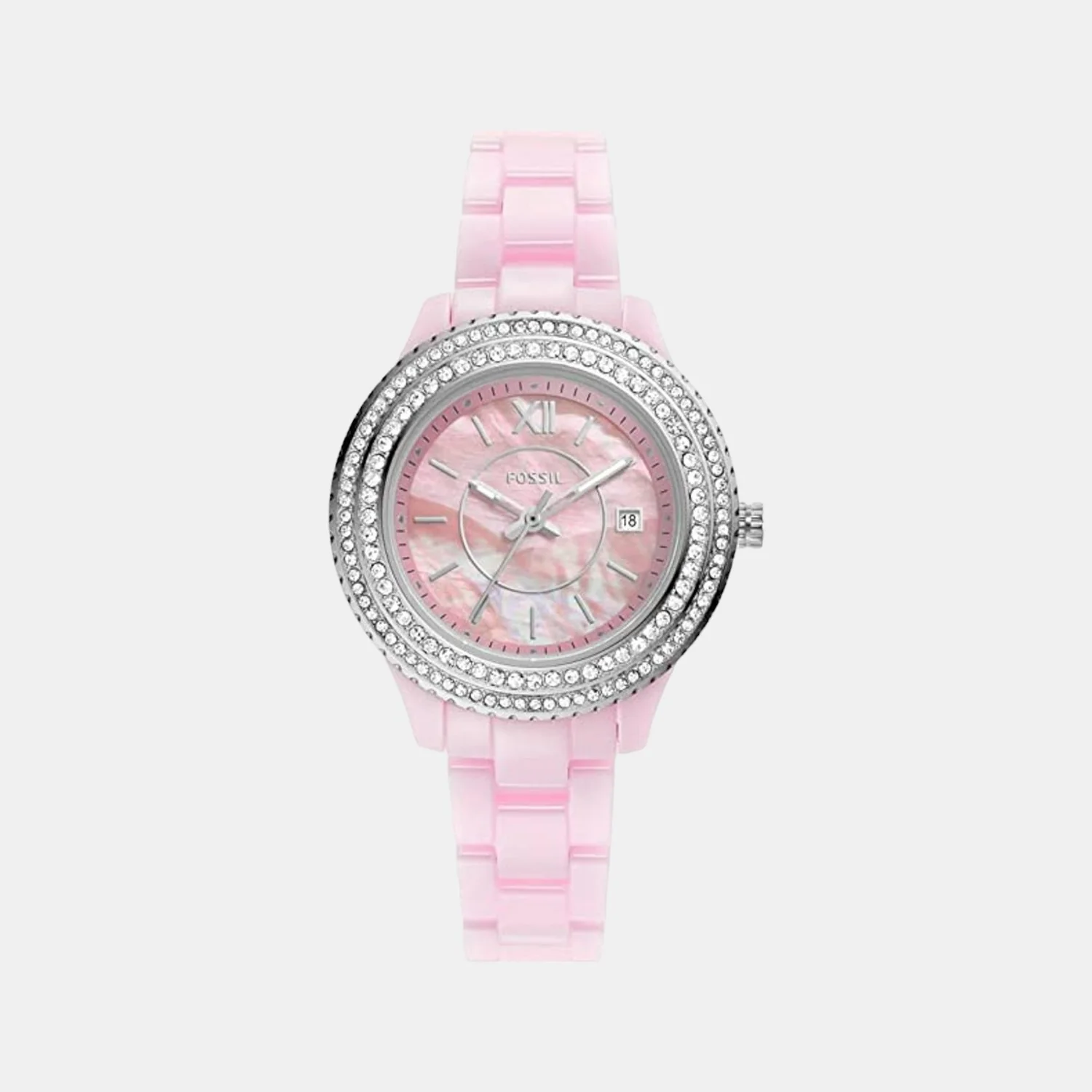 Stella Women Quartz Pink Dial Analog Ceramic Watch CE1117