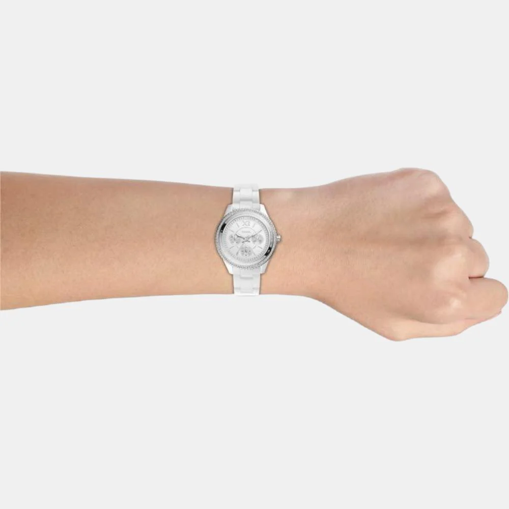 Stella Women Quartz Silver Dial Chronograph Ceramic Watch CE1113 - Image 7