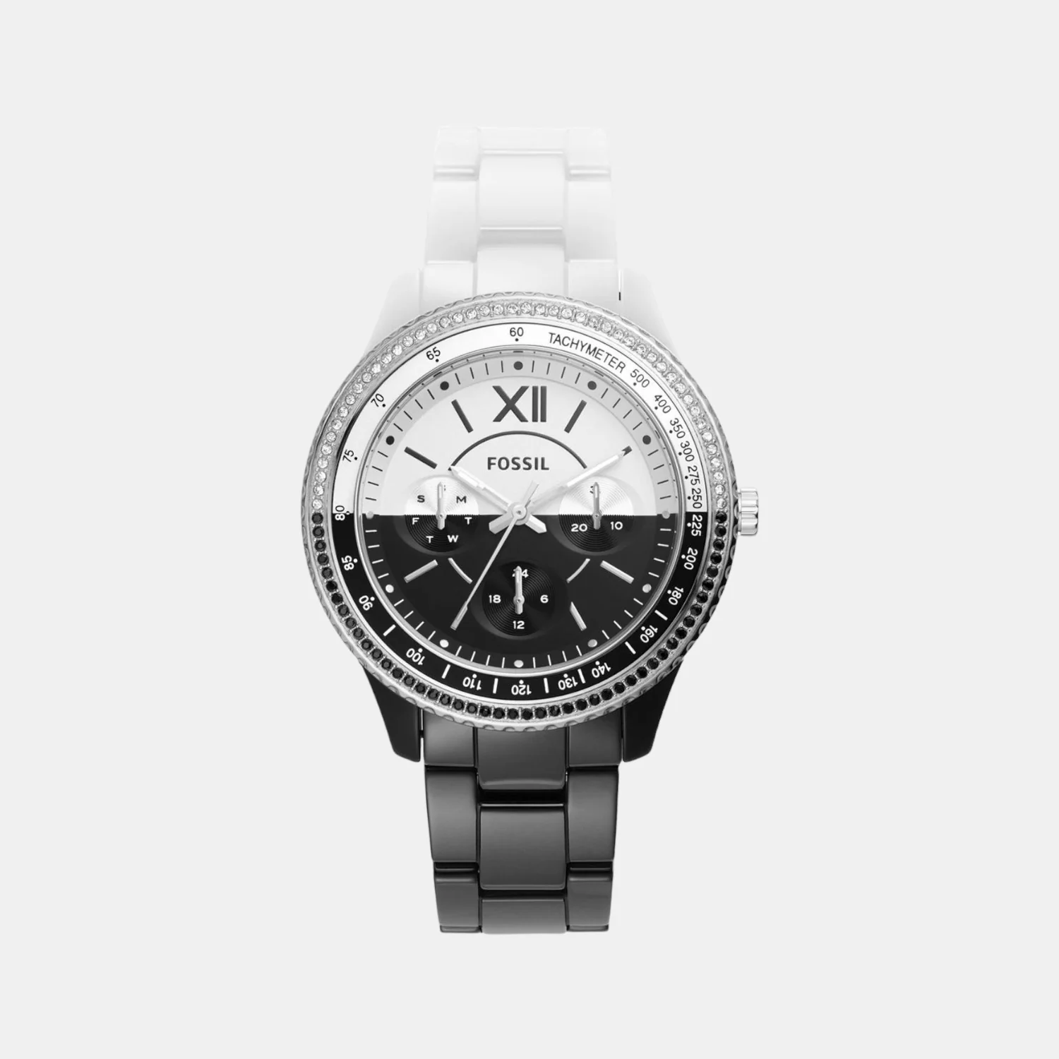 Stella Women Quartz Two Tone Dial Analog Ceramic Watch CE1118