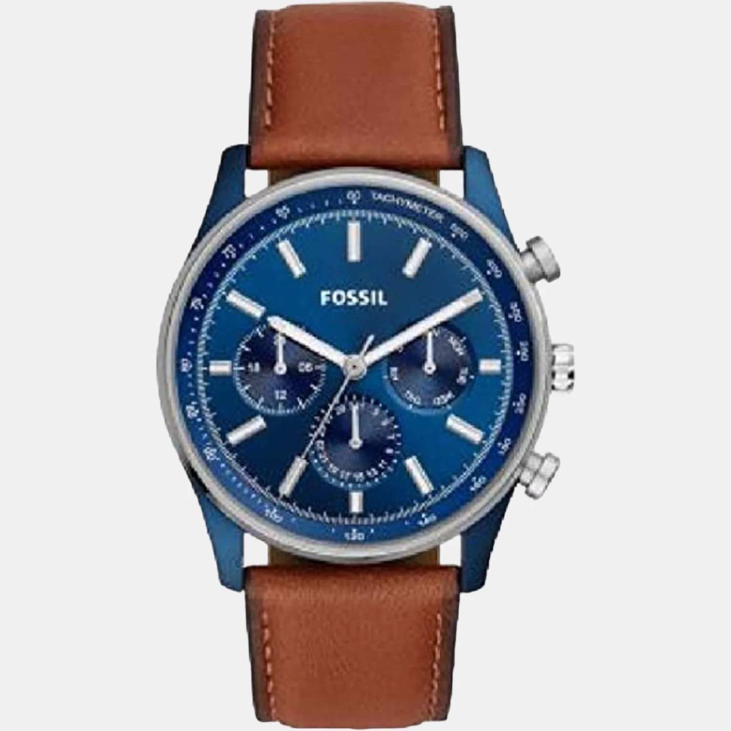 Sullivan Men Quartz Blue Dial Multi-Function Leather Watch BQ2512 - Image 4