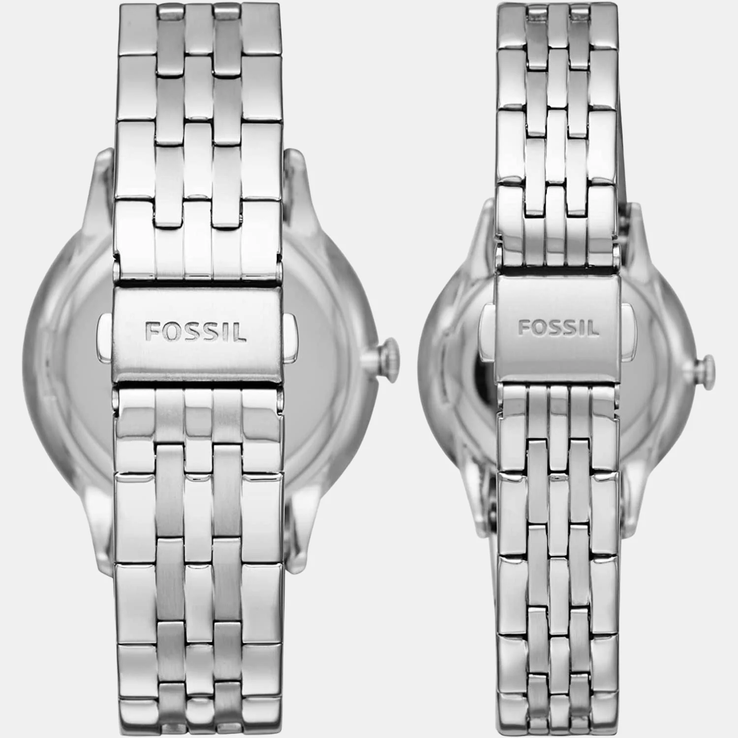 The Andy And Addison Set Couple Quartz White Dial Analog Stainless Steel Watch FS5562SET - Image 3