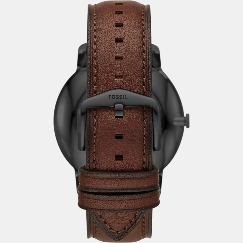 The Minimalist Men Solar Black Dial Analog Leather Watch FS5841 - Image 2
