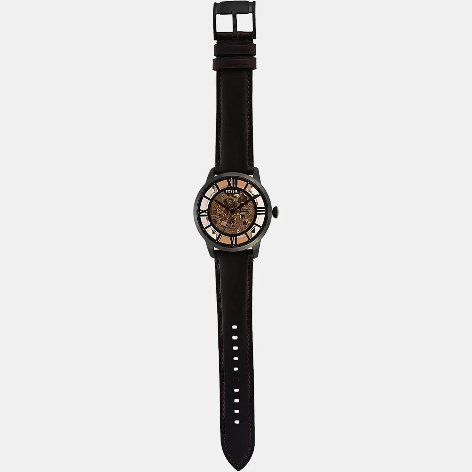 Towns Men Automatic Brown Dial Analog Leather Watch ME3098 - Image 4