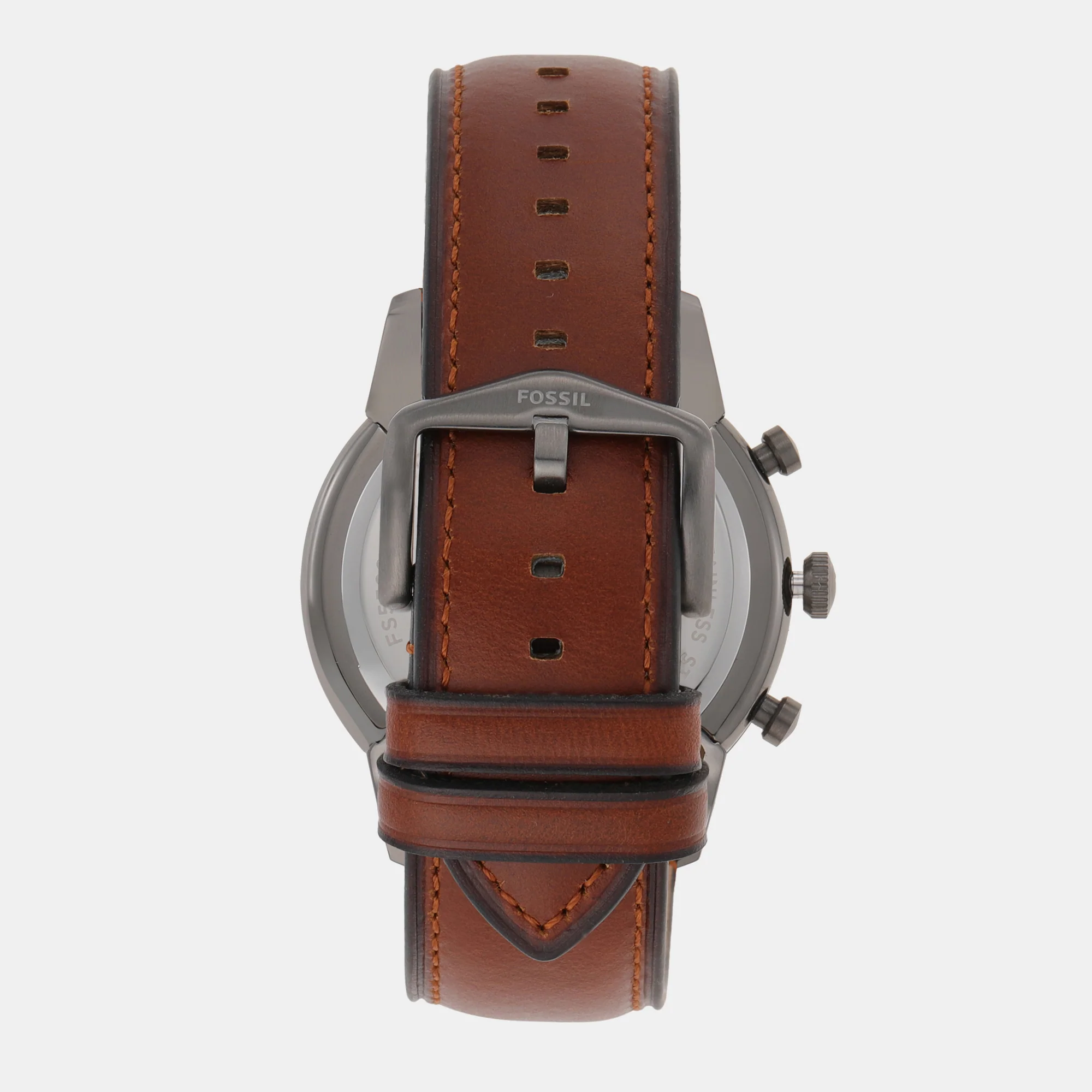 Towns Men Quartz Grey Dial Chronograph Leather Watch FS5522 - Image 5