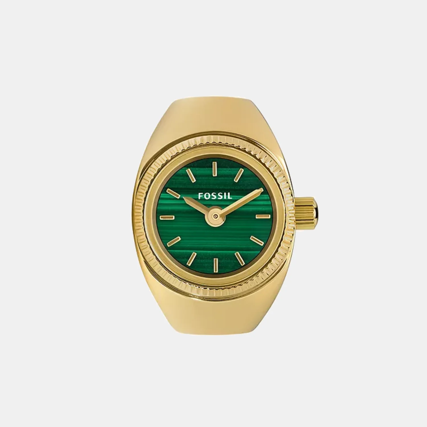 Watch Ring Women Quartz Green Dial Analog Stainless Steel Watch ES5308 - Image 2