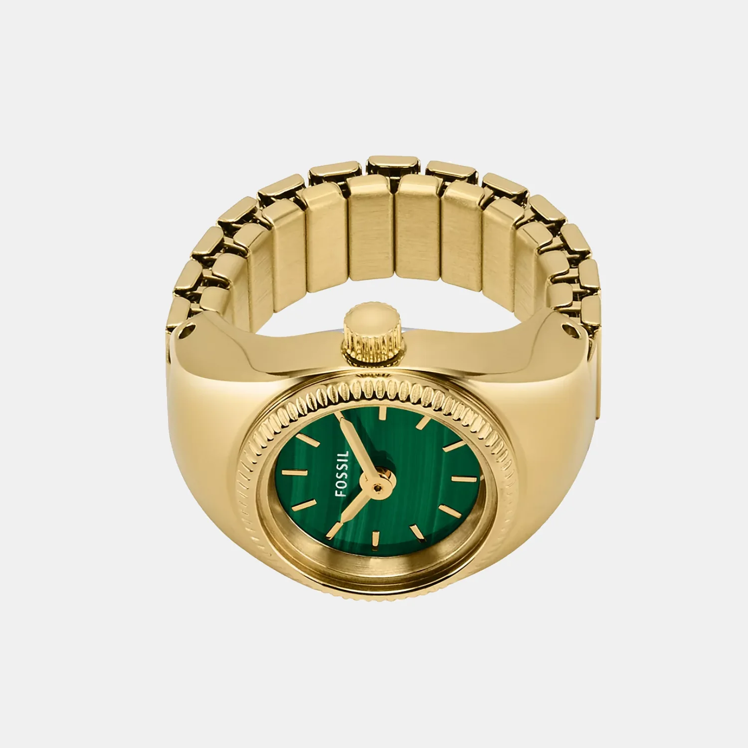 Watch Ring Women Quartz Green Dial Analog Stainless Steel Watch ES5308 - Image 4