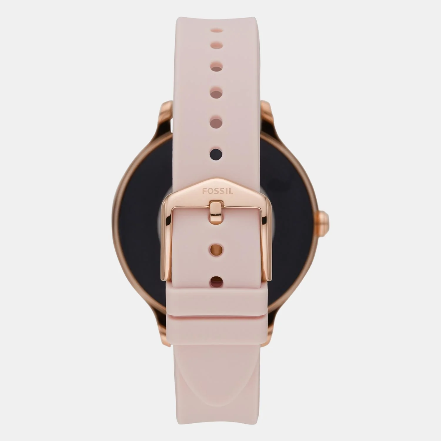 Women Automatic Black Dial Digital Silicone Watch FTW6066 - Image 4