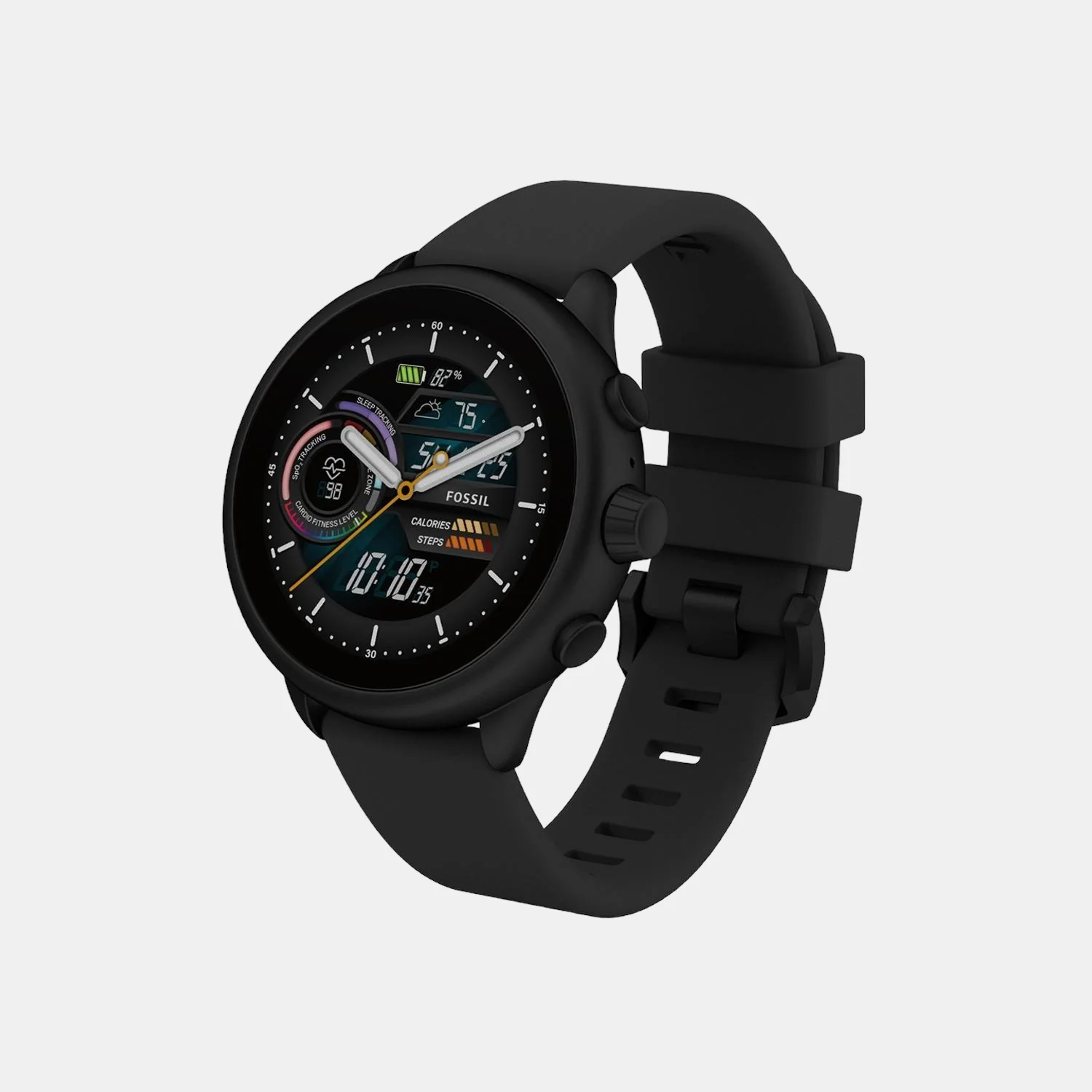 Women Processor Black Dial Digital Silicone Watch FTW4069 - Image 4