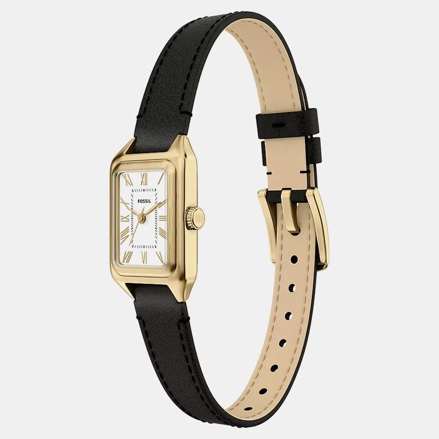 Women Quartz White Dial Analog Leather Watch ES5470 - Image 4