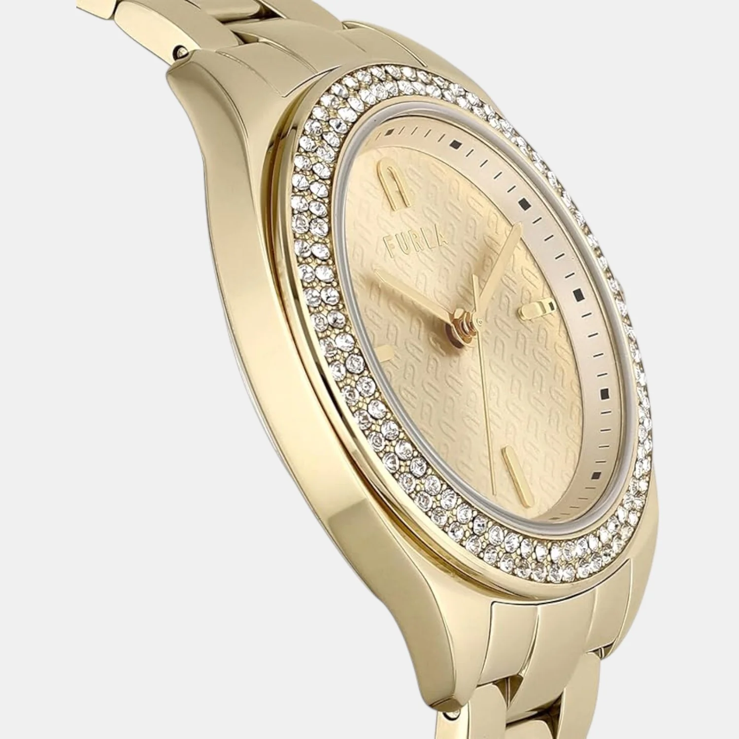 Furla Athleisure Women Quartz Champagne Dial Analog Stainless Steel Watch WW00038003L2 - Image 3
