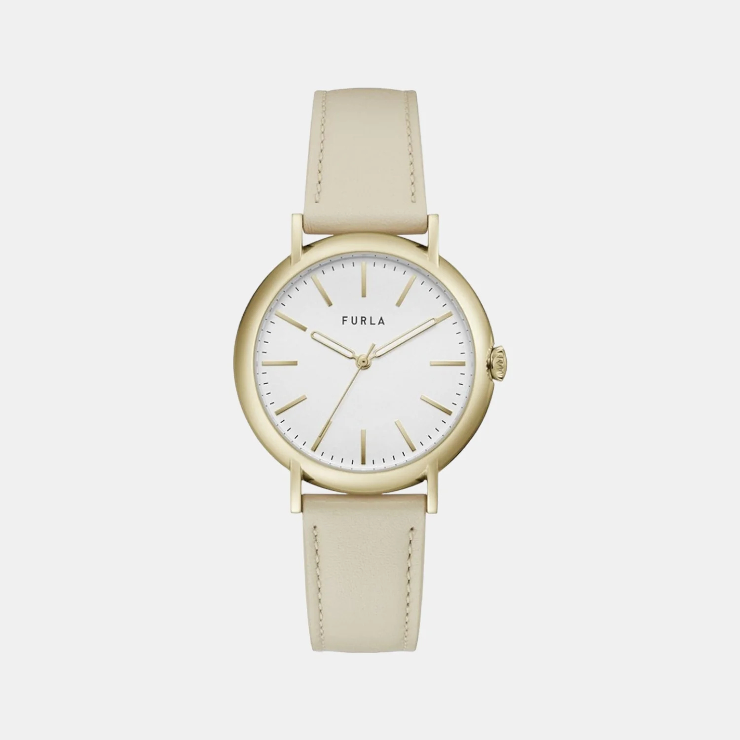Furla Heritage Women Quartz White Dial Analog Leather Watch WW00023003L2