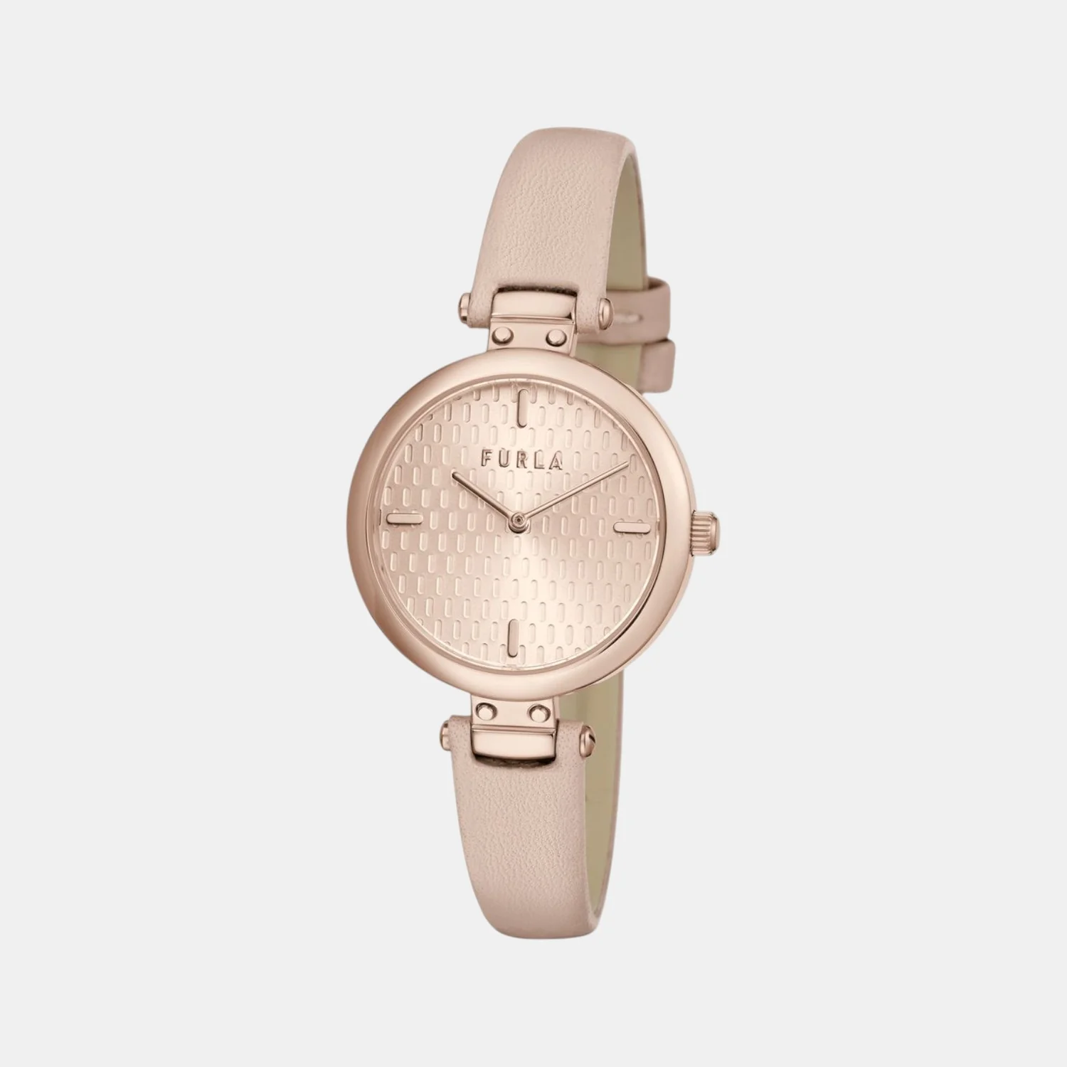 Furla New Pin Women Quartz Rose Gold Dial Analog Leather Watch WW00018004L3 - Image 3
