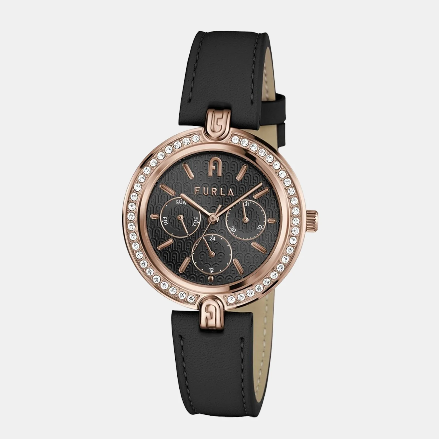 Women Quartz Black Dial Chronograph Leather Watch WW00030002L3 - Image 5