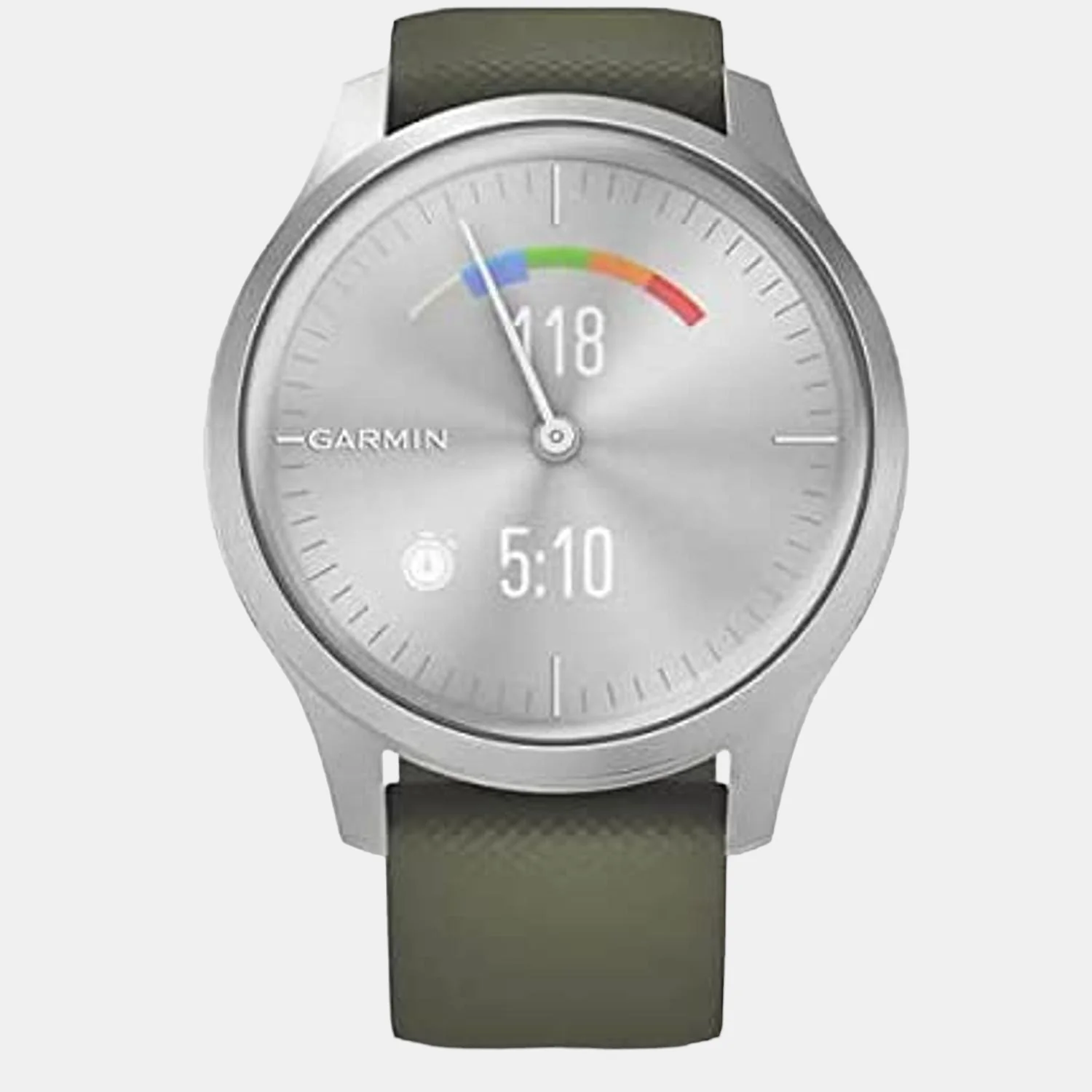 Men Processor Silver Dial Amoled Silicone Watch VIVOMOVE STYLE SILVER MOSS SILICONE - Image 3