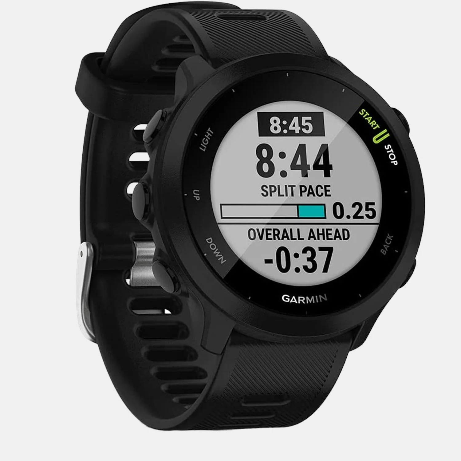 Unisex Processor Black Dial Digital Silicone Watch FORERUNNER 55 BLACK 010-02562-50 - Image 4