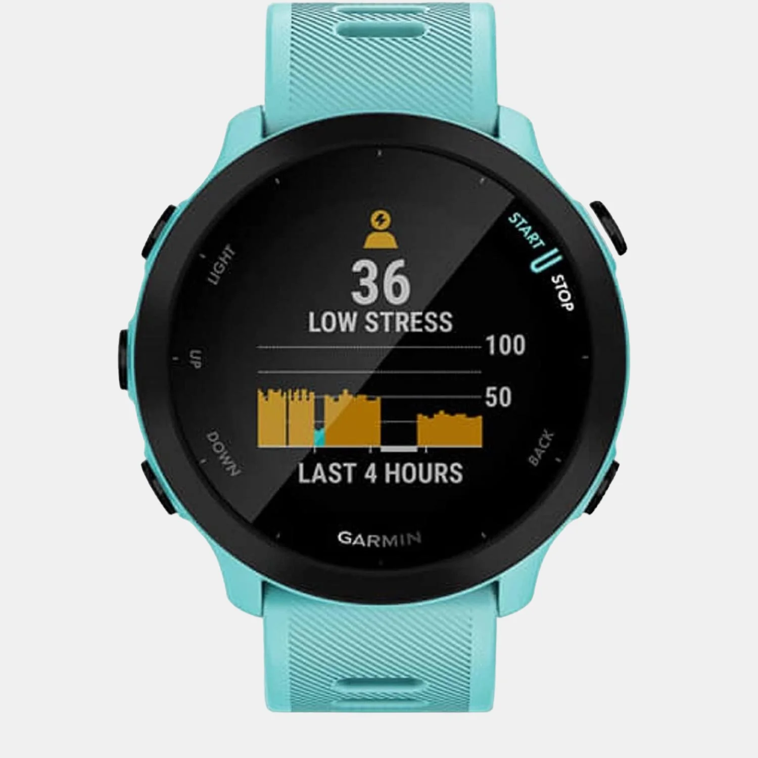 Women Processor Black Dial Digital Silicone Watch FORERUNNER 55 AQUA 010-02562-52 - Image 3