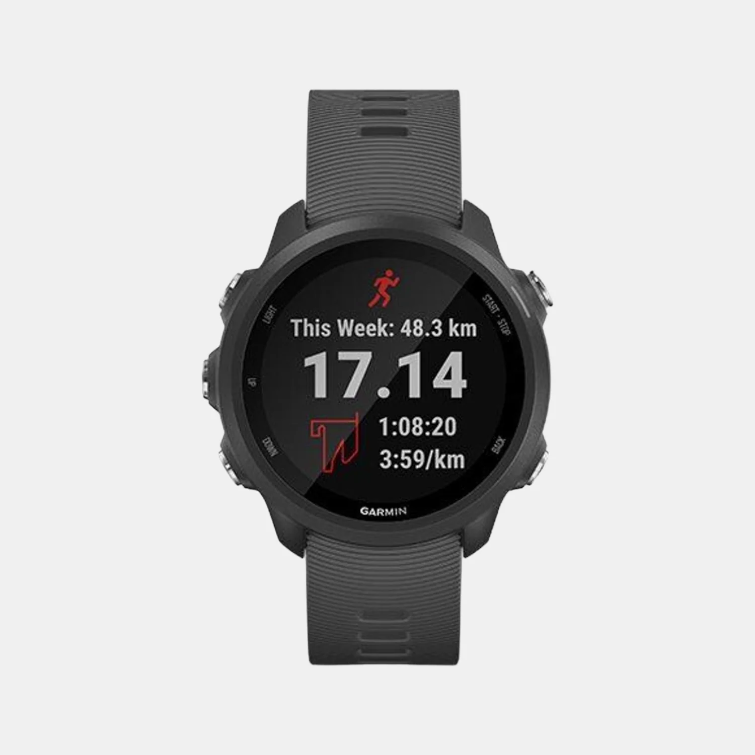 Women Processor Black Dial LCD Silicone Watch FORERUNNER 245 SLATE GRAY 010-02120-44
