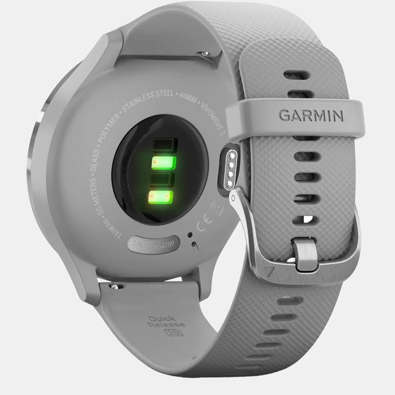 Women Processor Silver Dial Amoled Silicone Watch VIVOMOVE 3 SILVER POWDER GRAY SILI - Image 3