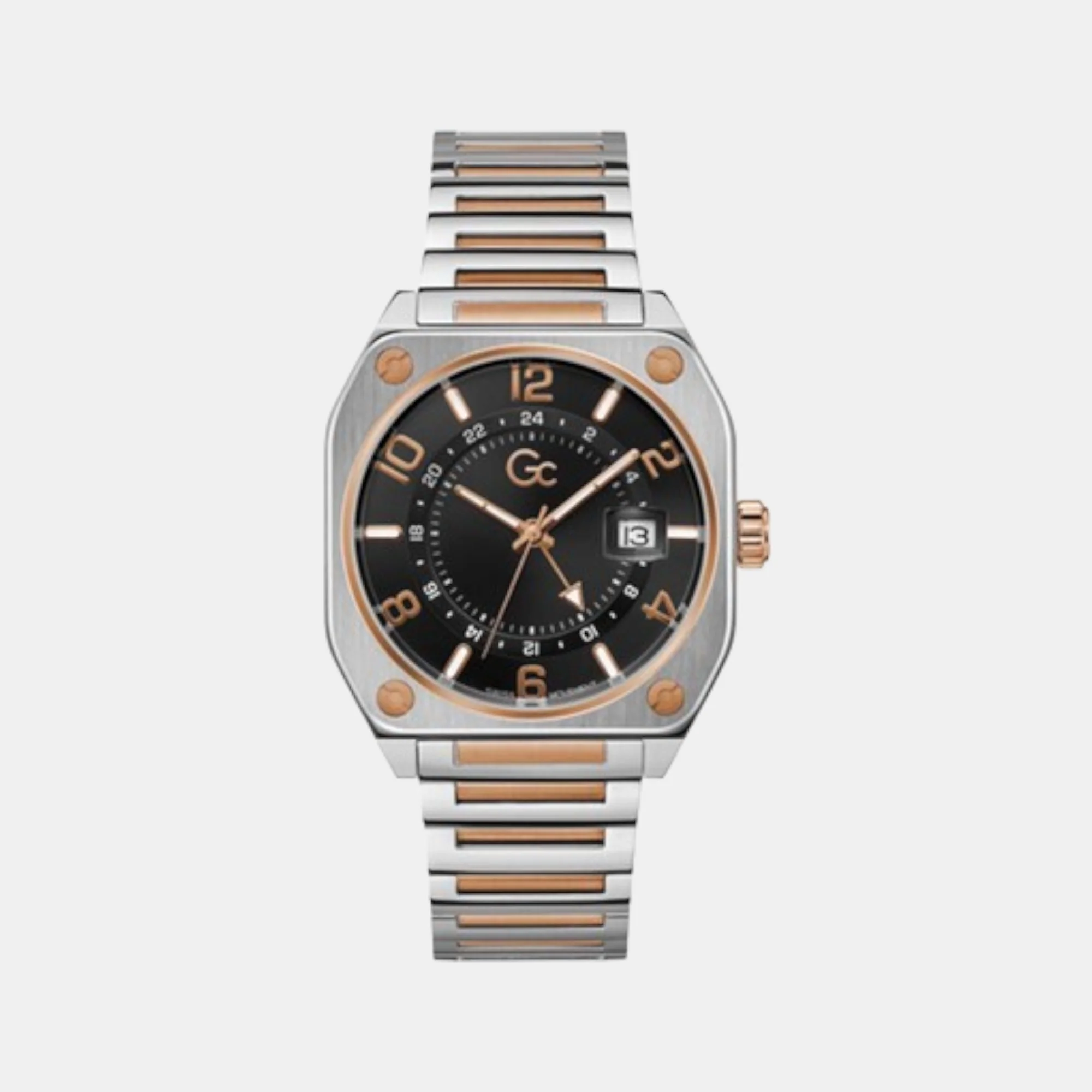 Airborne Men Quartz Black Dial Analog Stainless Steel Watch Z16002G2MF