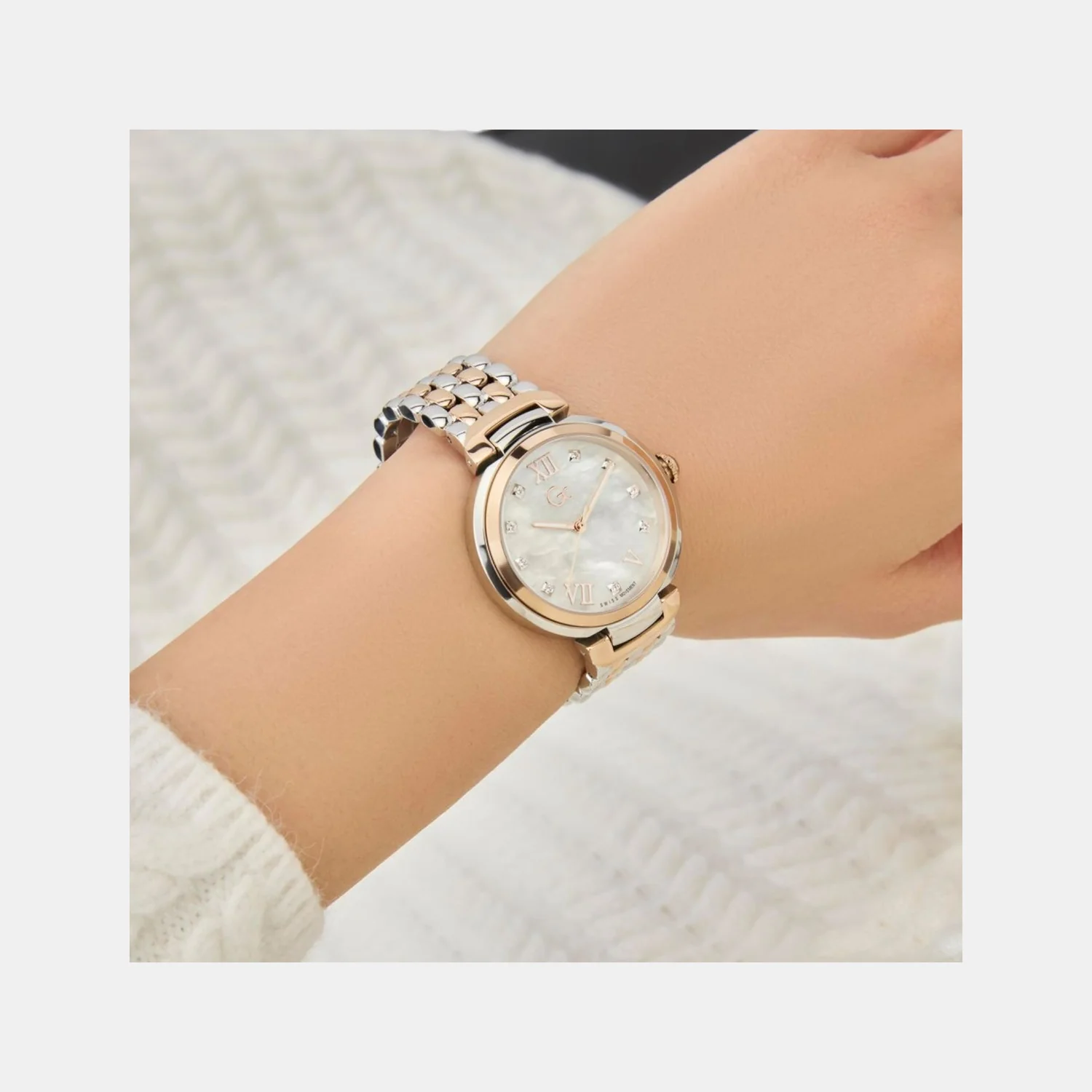 Gc Allure Women Quartz Mother Of Pearl Dial Analog Stainless Steel Watch Z64001L1 - Image 6