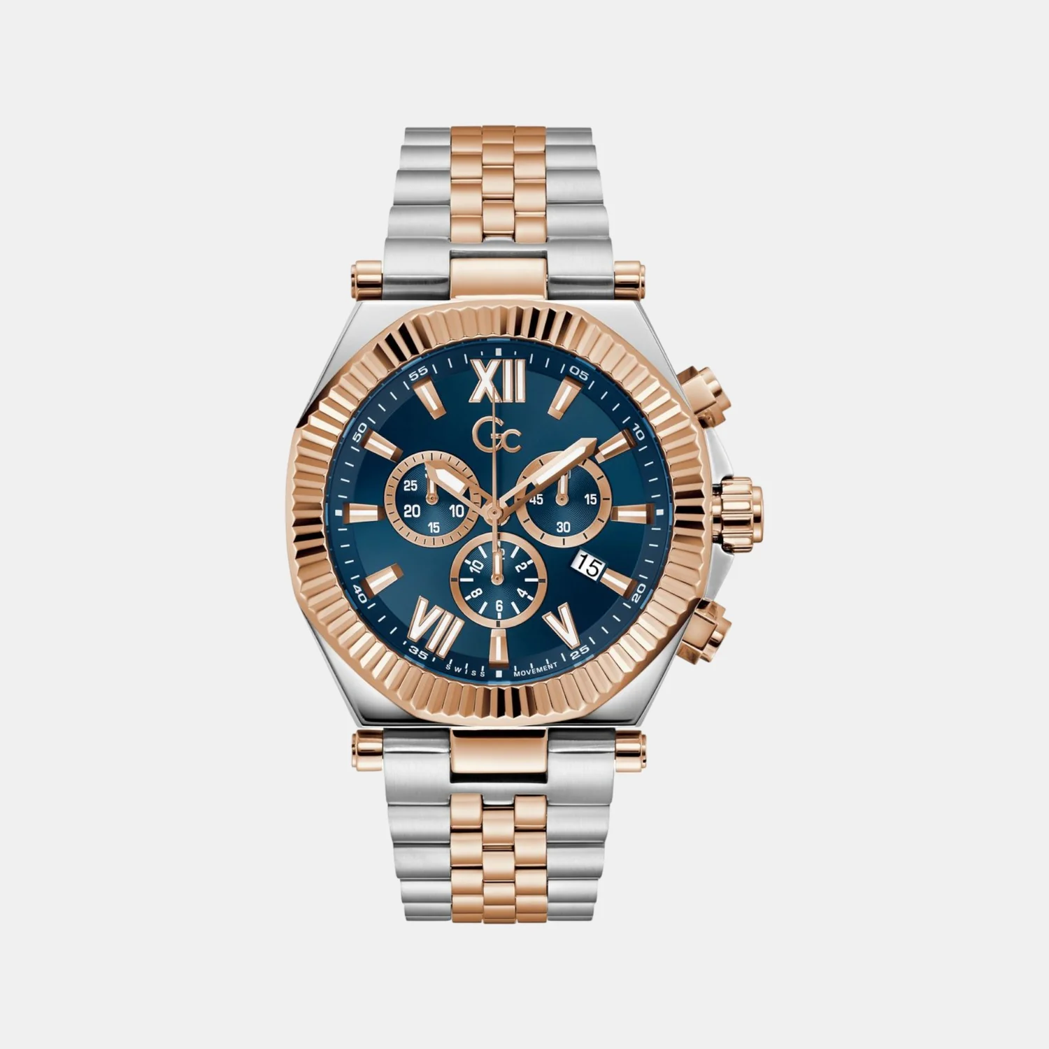 Gc Atlas Men Quartz Blue Dial Chronograph Stainless Steel Watch Z66002G7 - Image 2