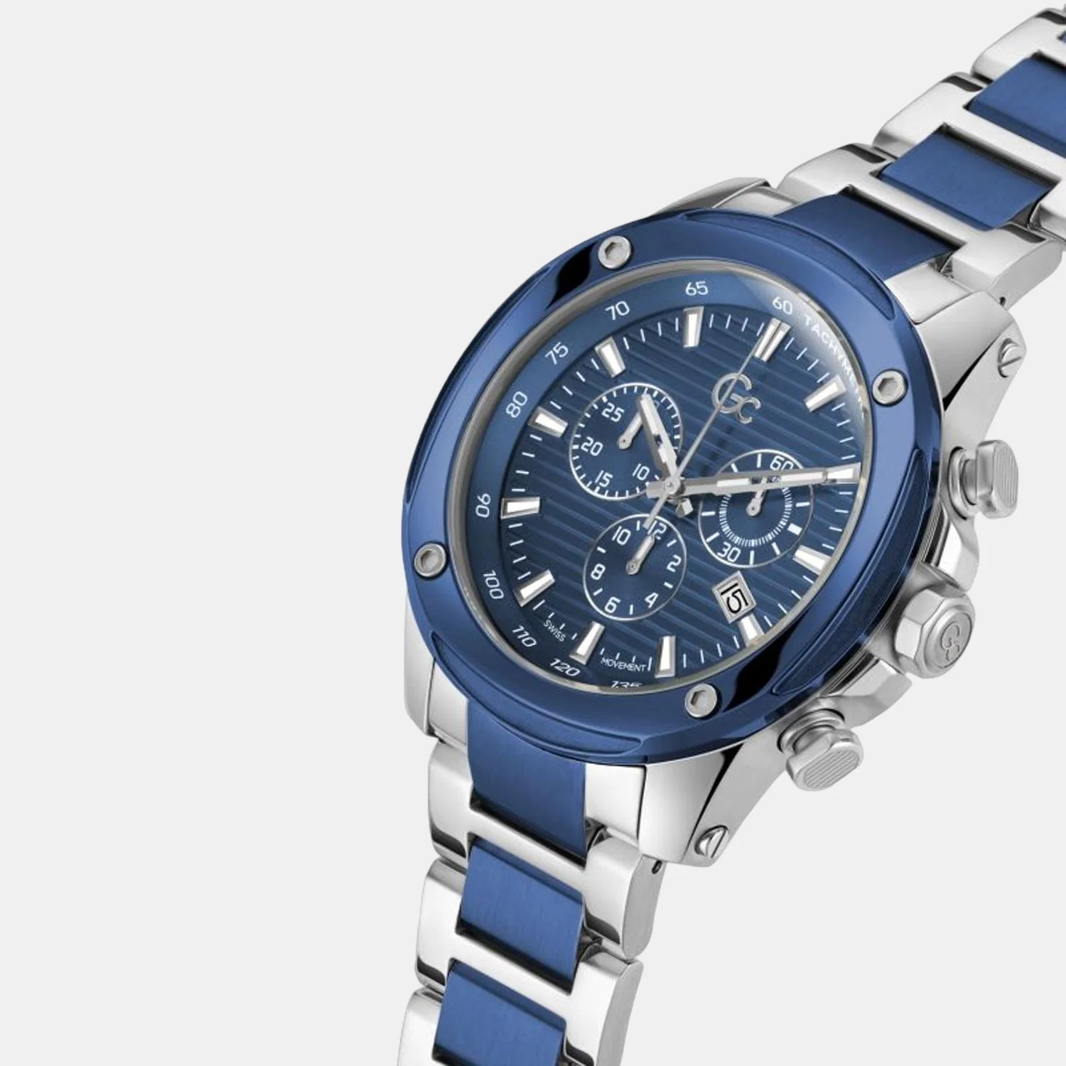 Brave Men Quartz Blue Dial Chronograph Stainless Steel Watch Z13002G7MF - Image 4
