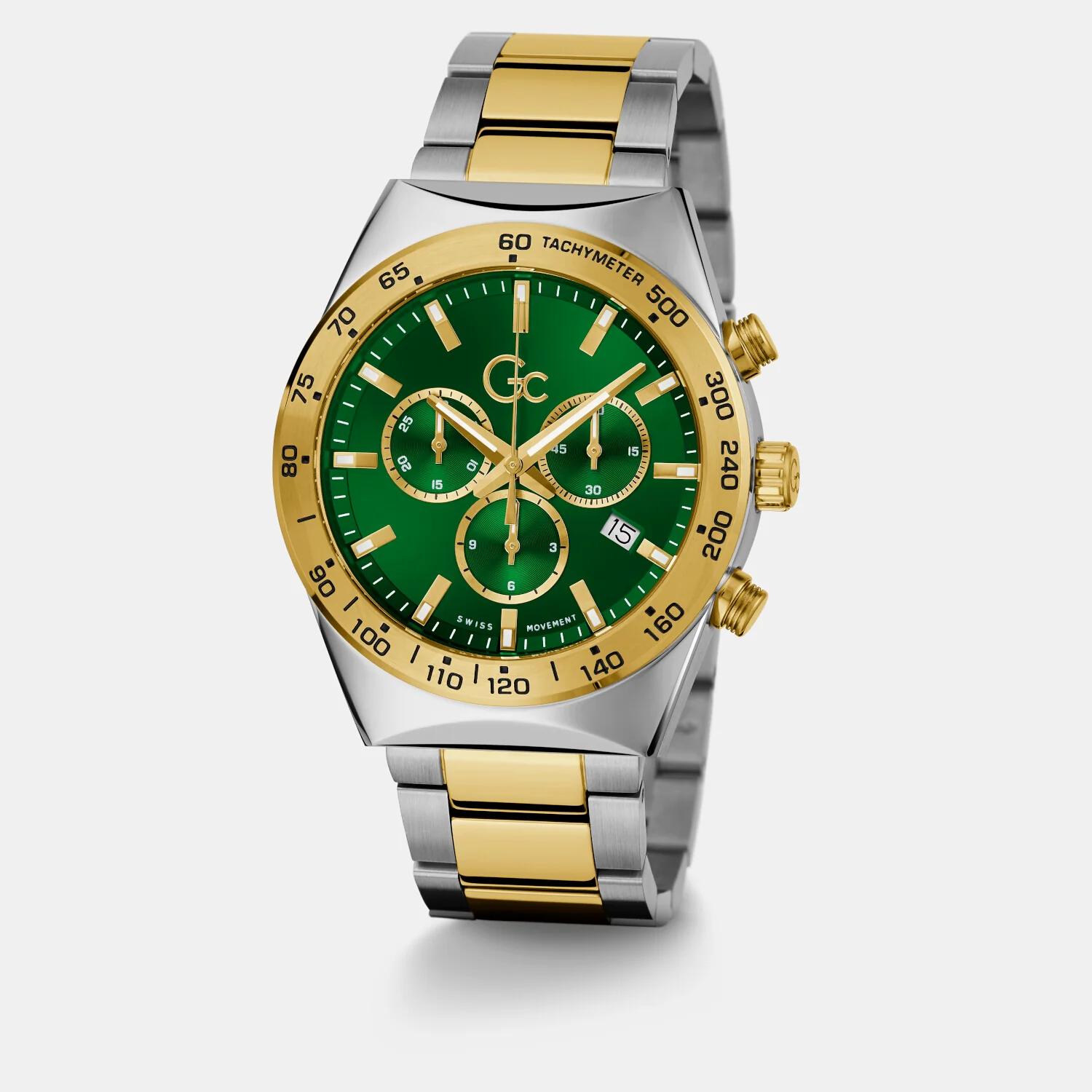 Clubhouse Chrono Men Quartz Green Dial Chronograph Stainless Steel Watch Z17001G9MF - Image 3