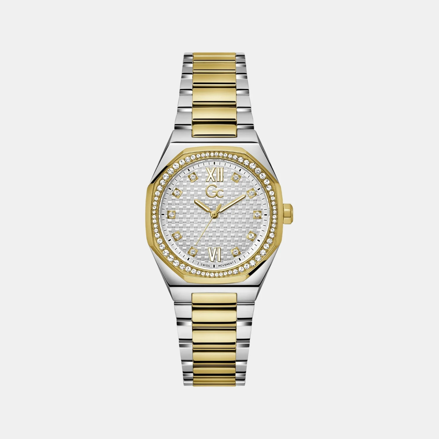 Coussin Sleek Lady Women Quartz White Dial Analog Stainless Steel Watch Z25002L1MF