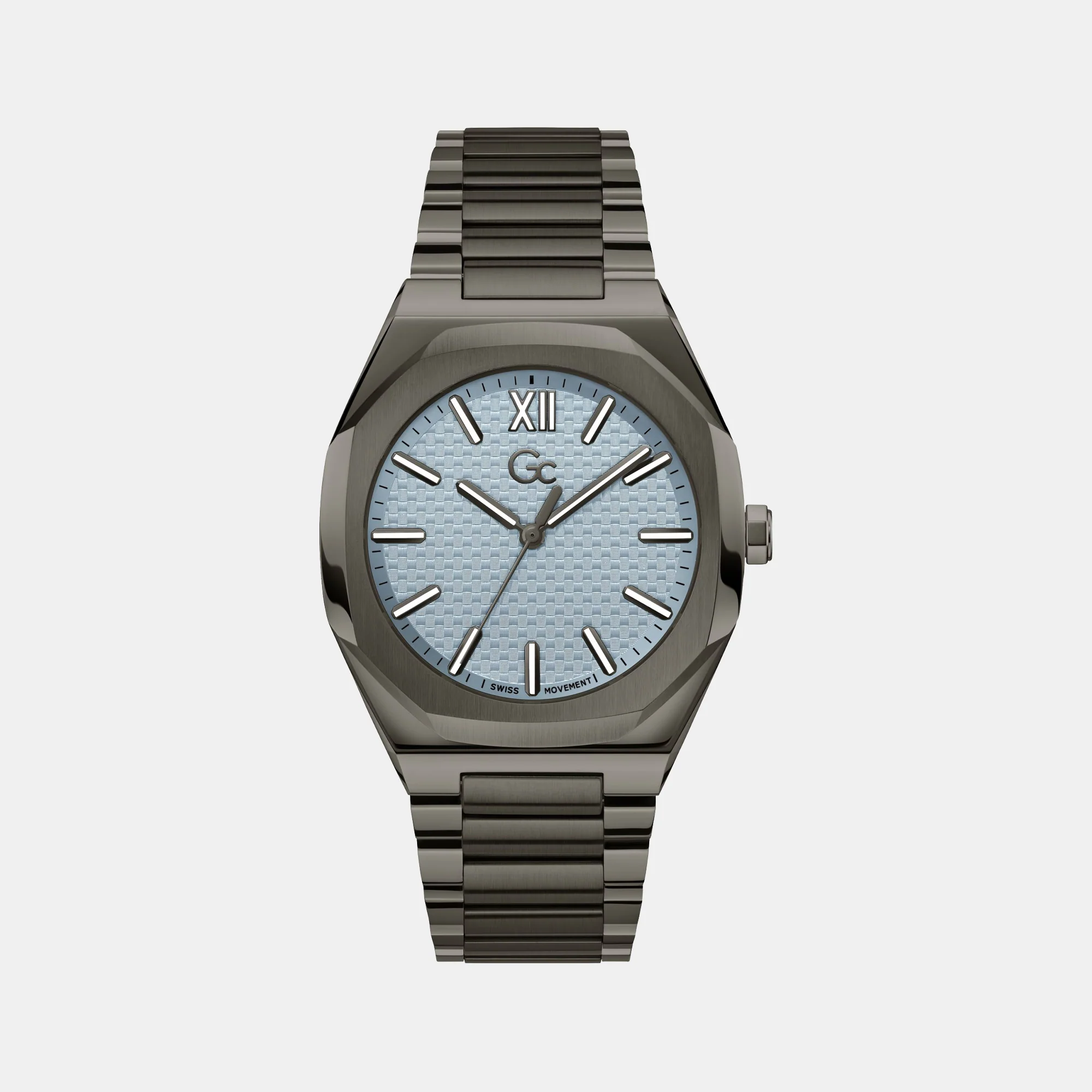 Coussin Sleek Men Quartz Blue Dial Analog Stainless Steel Watch Z26003G7MF - Image 2