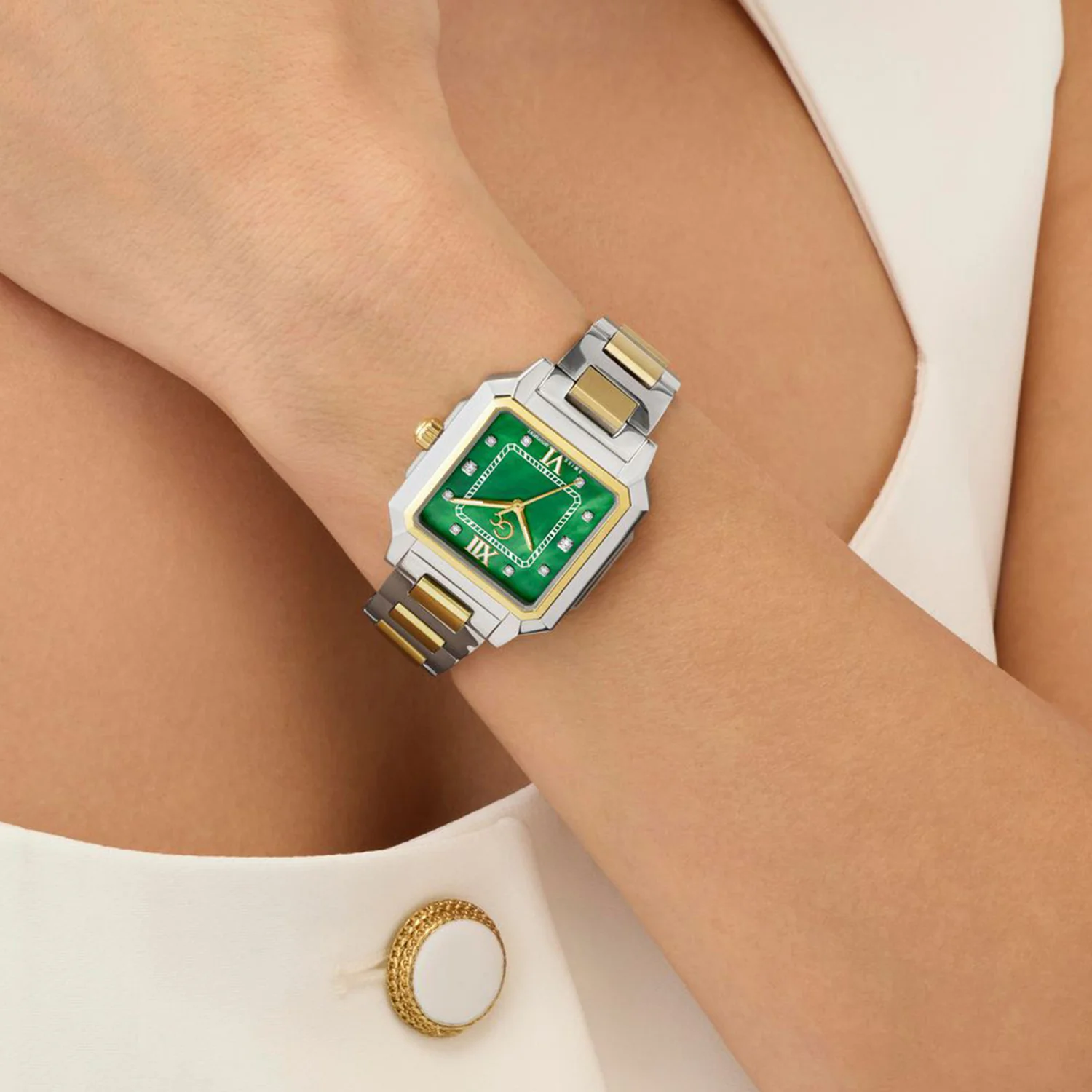 Dress Women Quartz Green Dial Analog Stainless Steel Watch Z72002L9 - Image 3