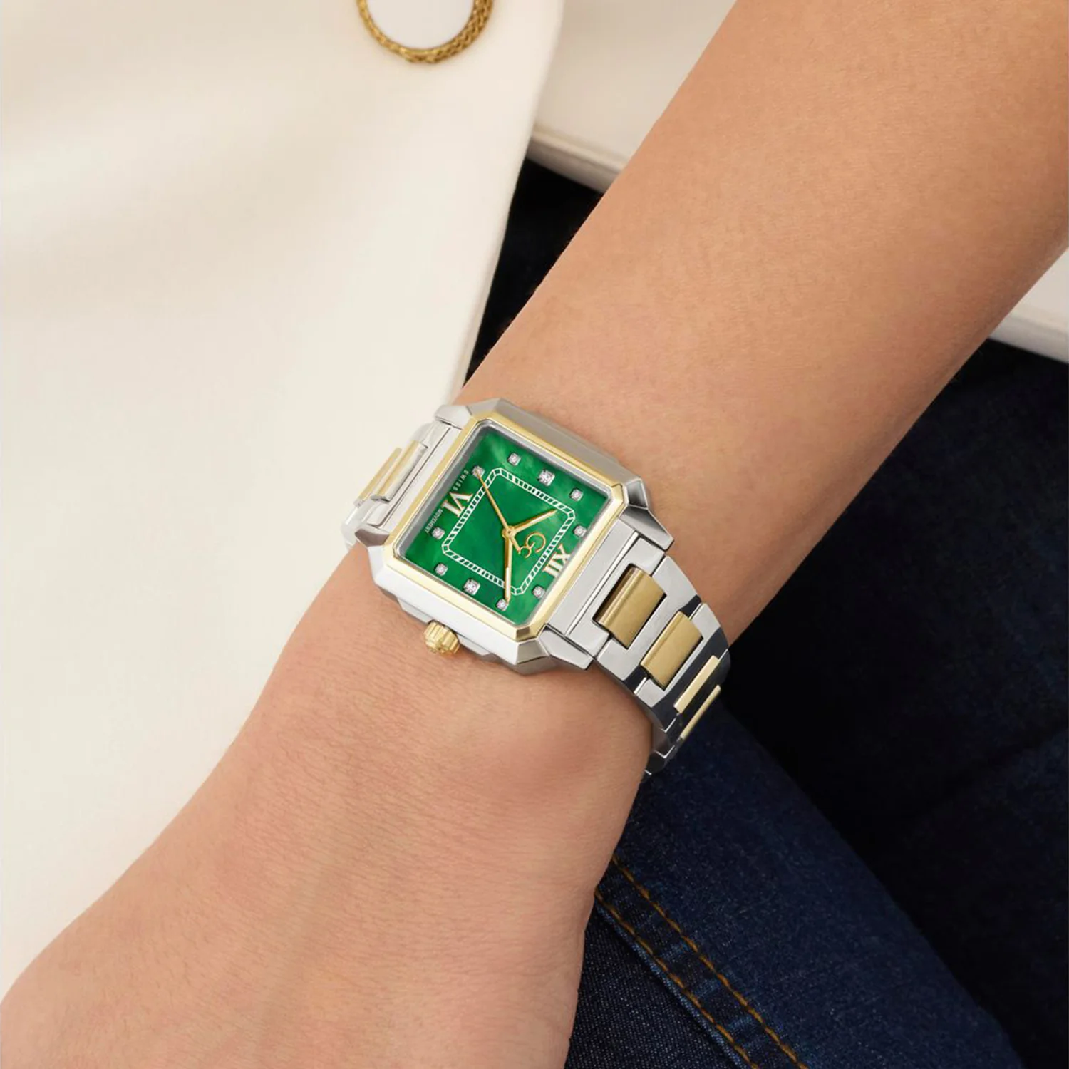 Dress Women Quartz Green Dial Analog Stainless Steel Watch Z72002L9 - Image 8
