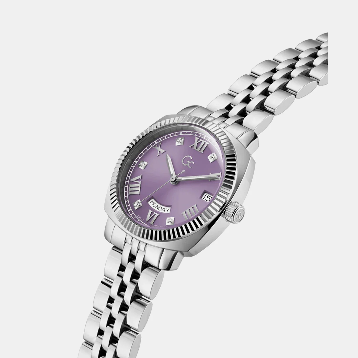 Dress Women Quartz Purple Dial Analog Stainless Steel Watch Z44005L3 - Image 2