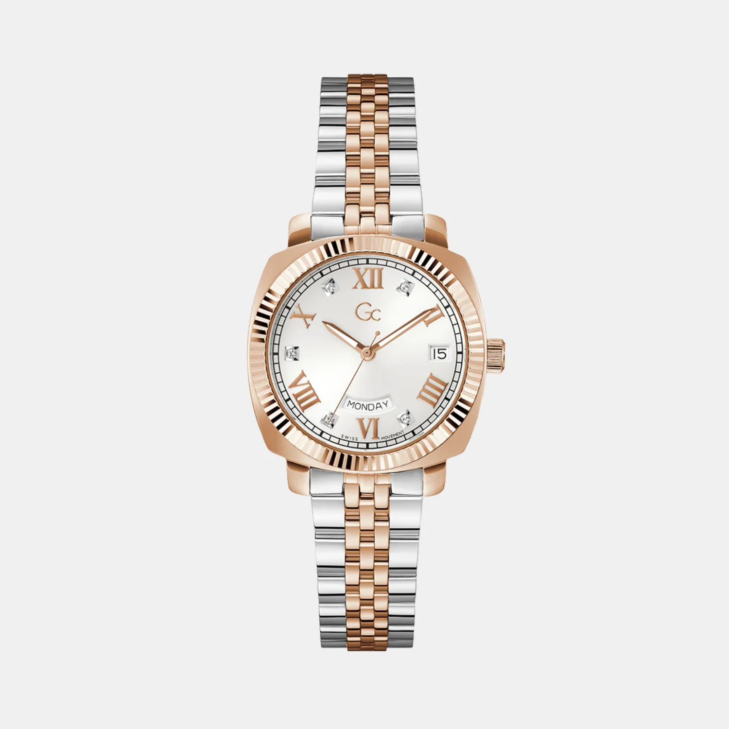 Flair Coussin Lady Women Quartz White Dial Analog Stainless Steel Watch Z44003L1MF