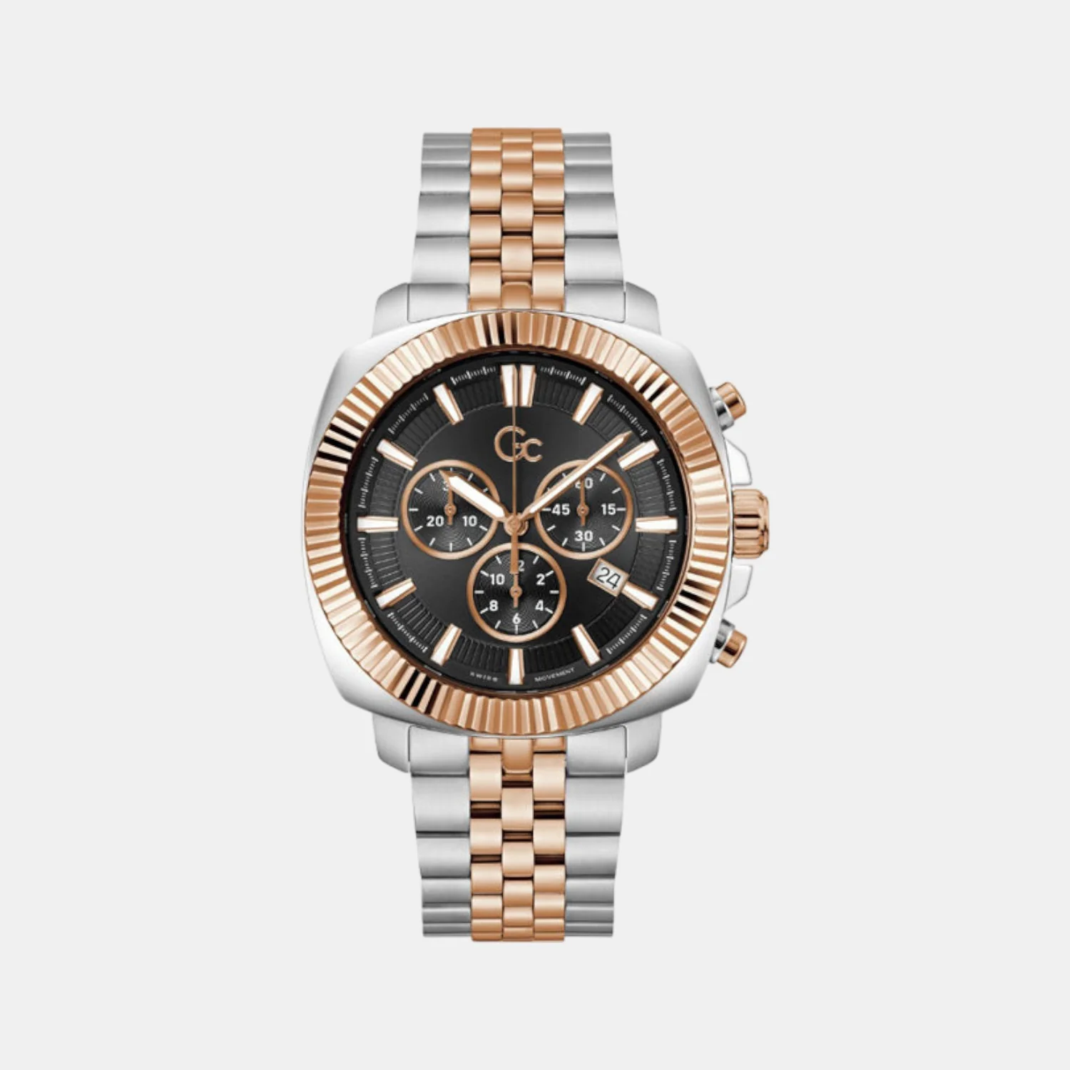 Flair Coussin Men Quartz Black Dial Chronograph Stainless Steel Watch Z46001G2MF