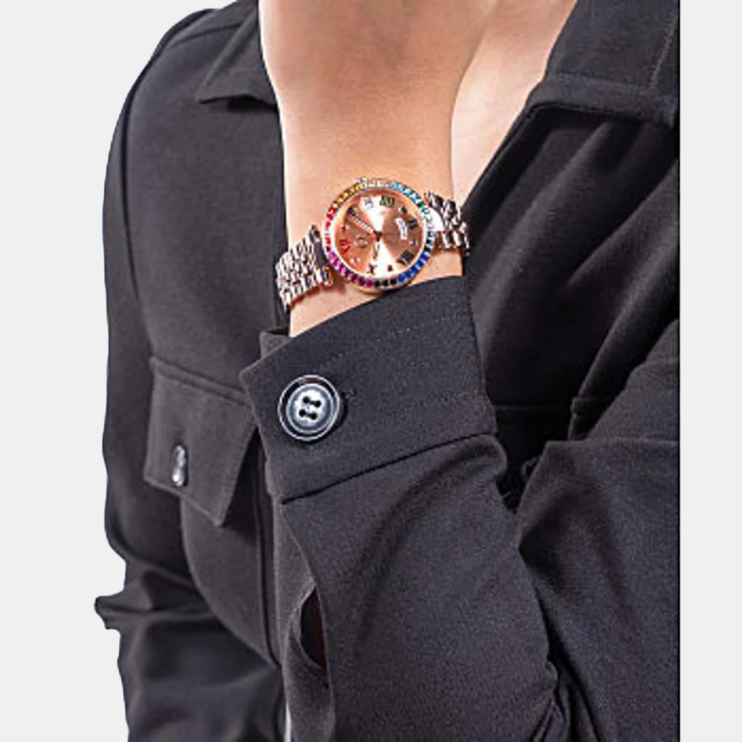 Flair Limited Edition Women Quartz Rose Gold Dial Analog Stainless Steel Watch Z01008L3MF - Image 6