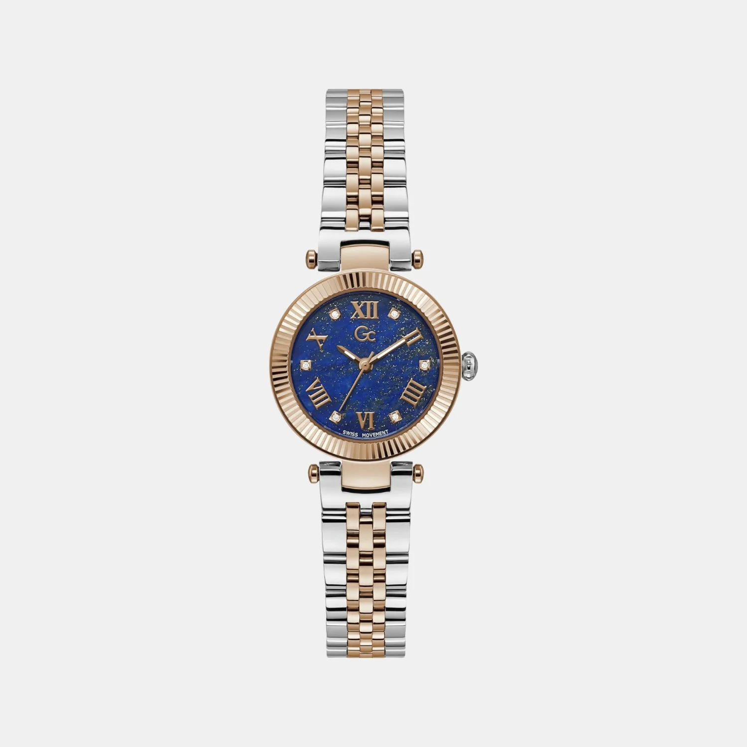 Flair Small Women Quartz Blue Dial Analog Stainless Steel Watch Z02004L7MF