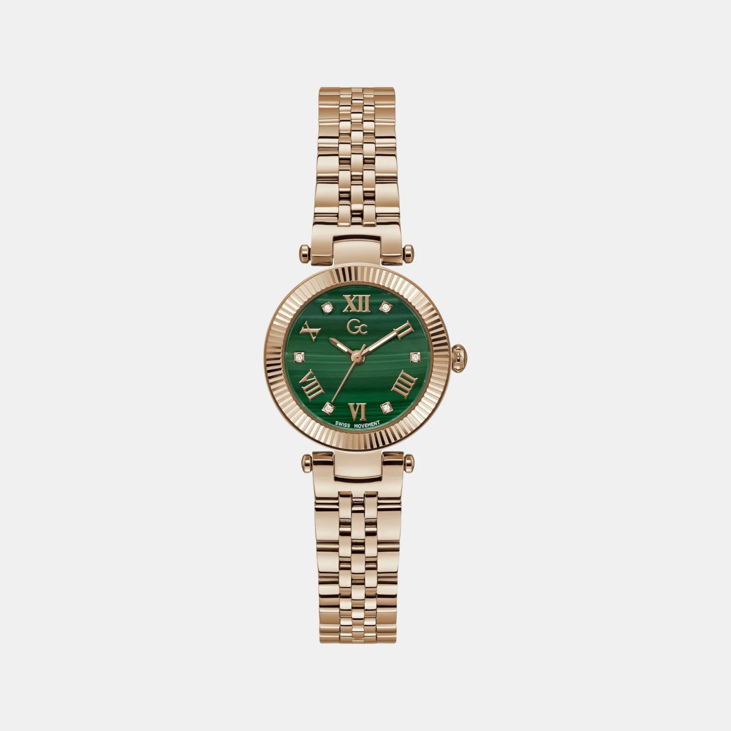 Flair Small Women Quartz Green Dial Analog Stainless Steel Watch Z02006L9MF