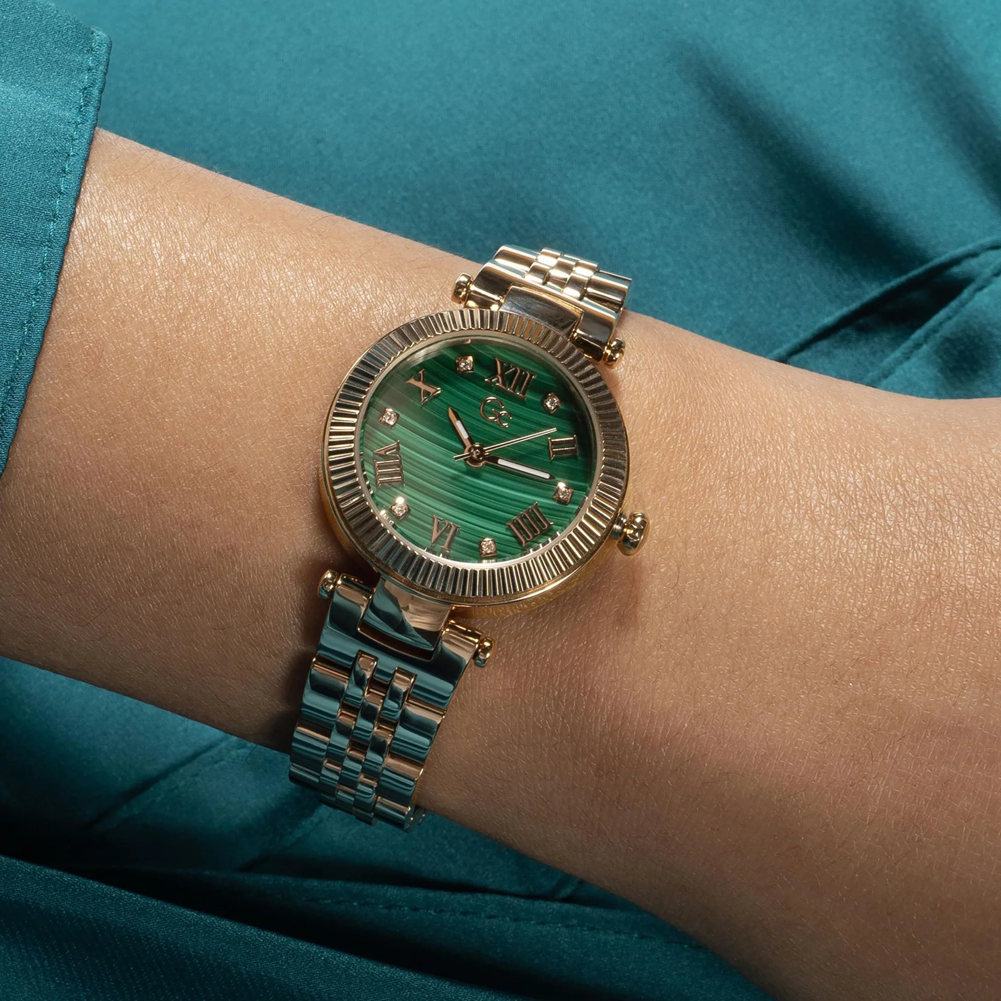 Flair Small Women Quartz Green Dial Analog Stainless Steel Watch Z02006L9MF - Image 8