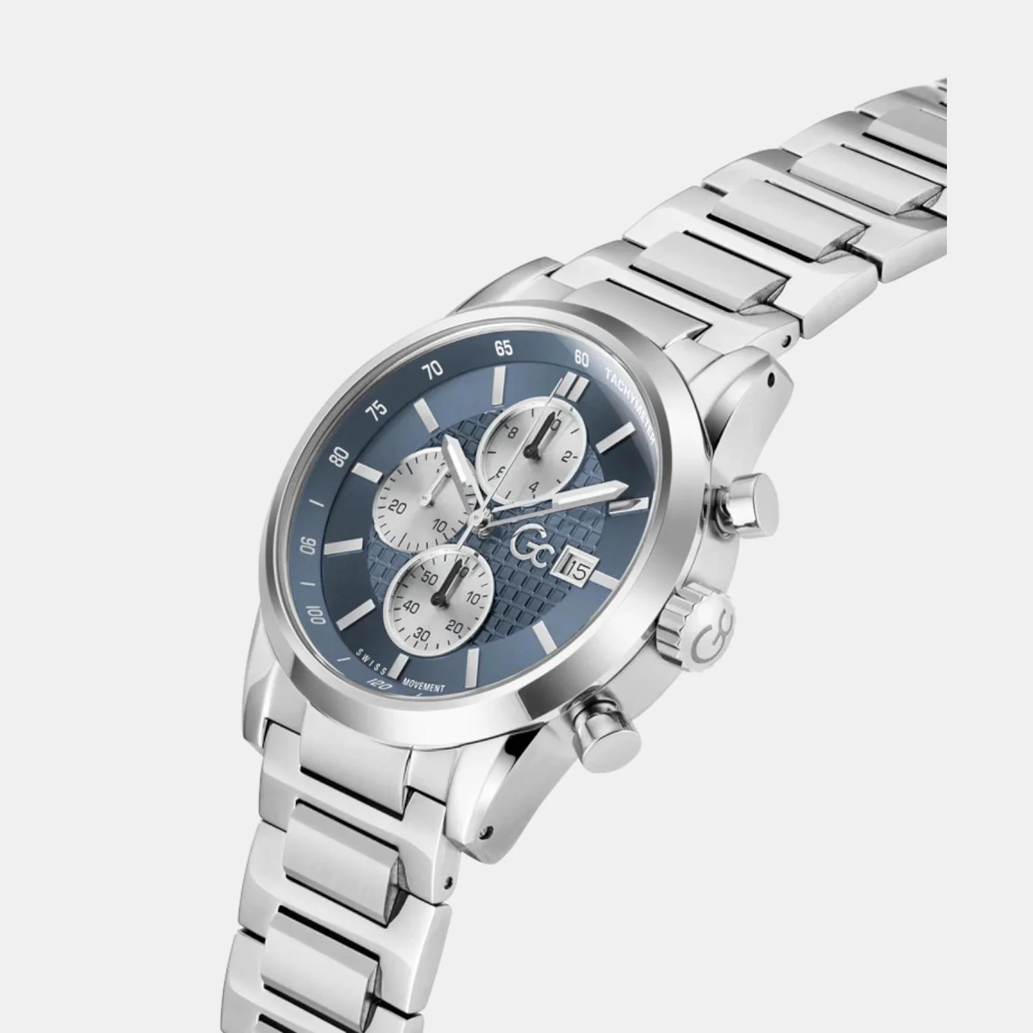 Gallant Men Quartz Blue Dial Chronograph Stainless Steel Watch Z61005G7 - Image 3