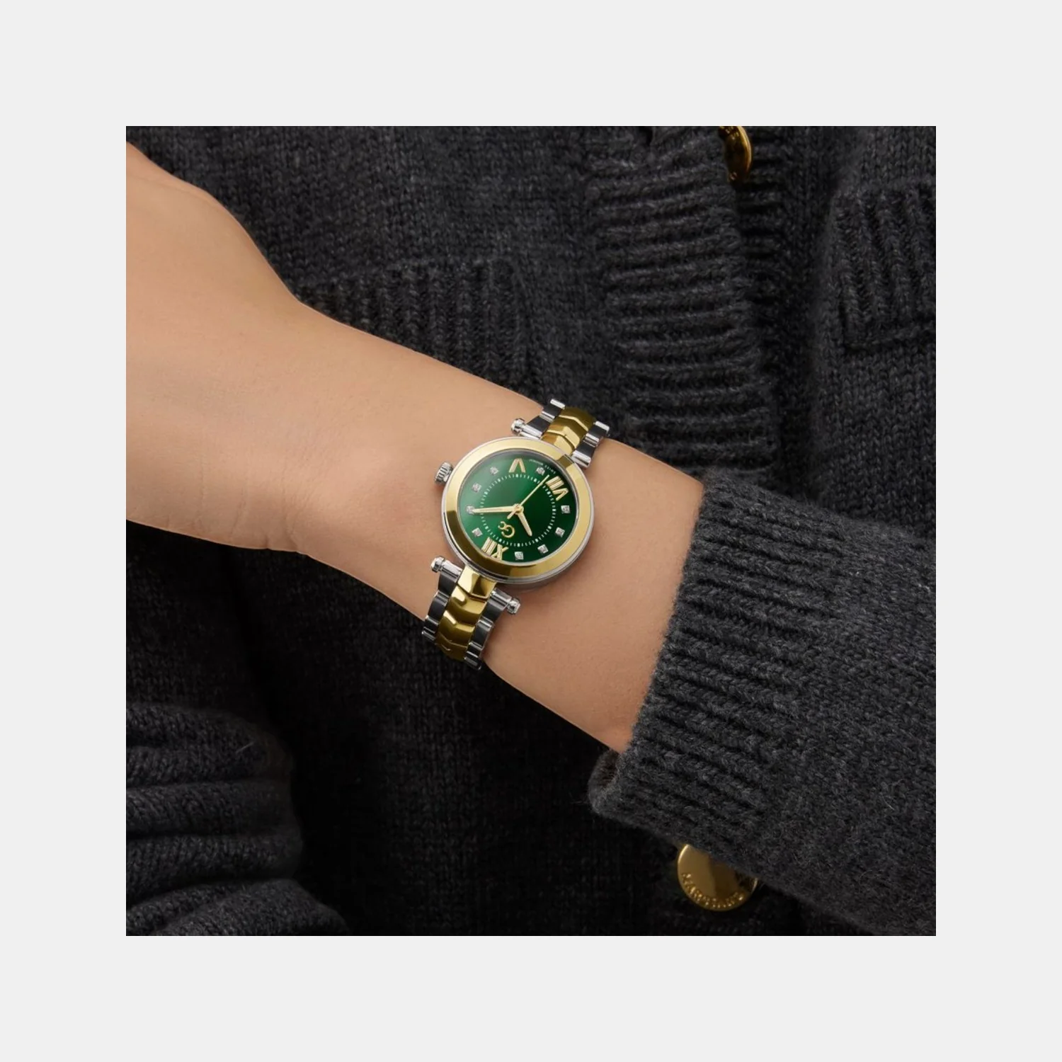 Gc Illusion Women Quartz Green Dial Analog Stainless Steel Watch Y93007L9 - Image 5