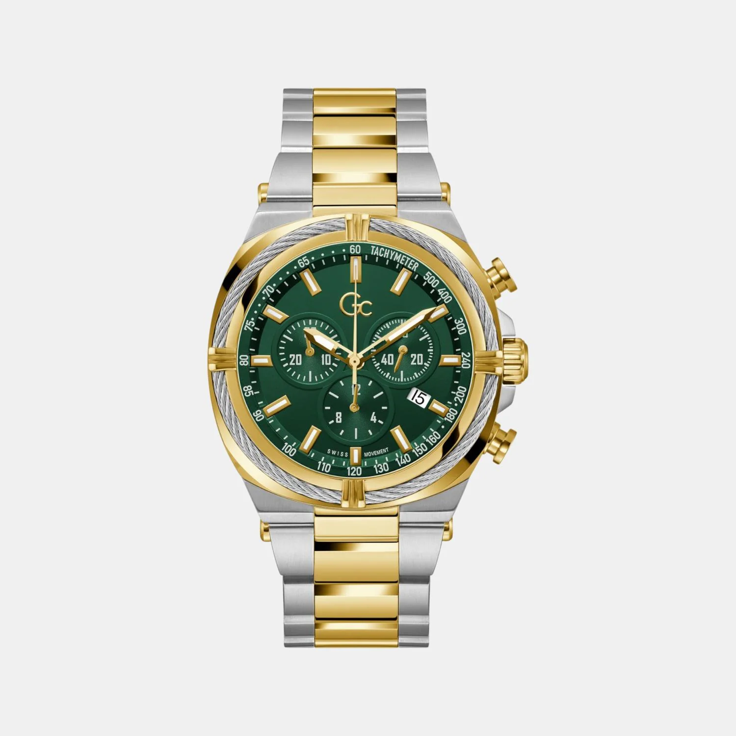 Iron Class Men Quartz Green Dial Chronograph Stainless Steel Watch Z32005G9 - Image 2