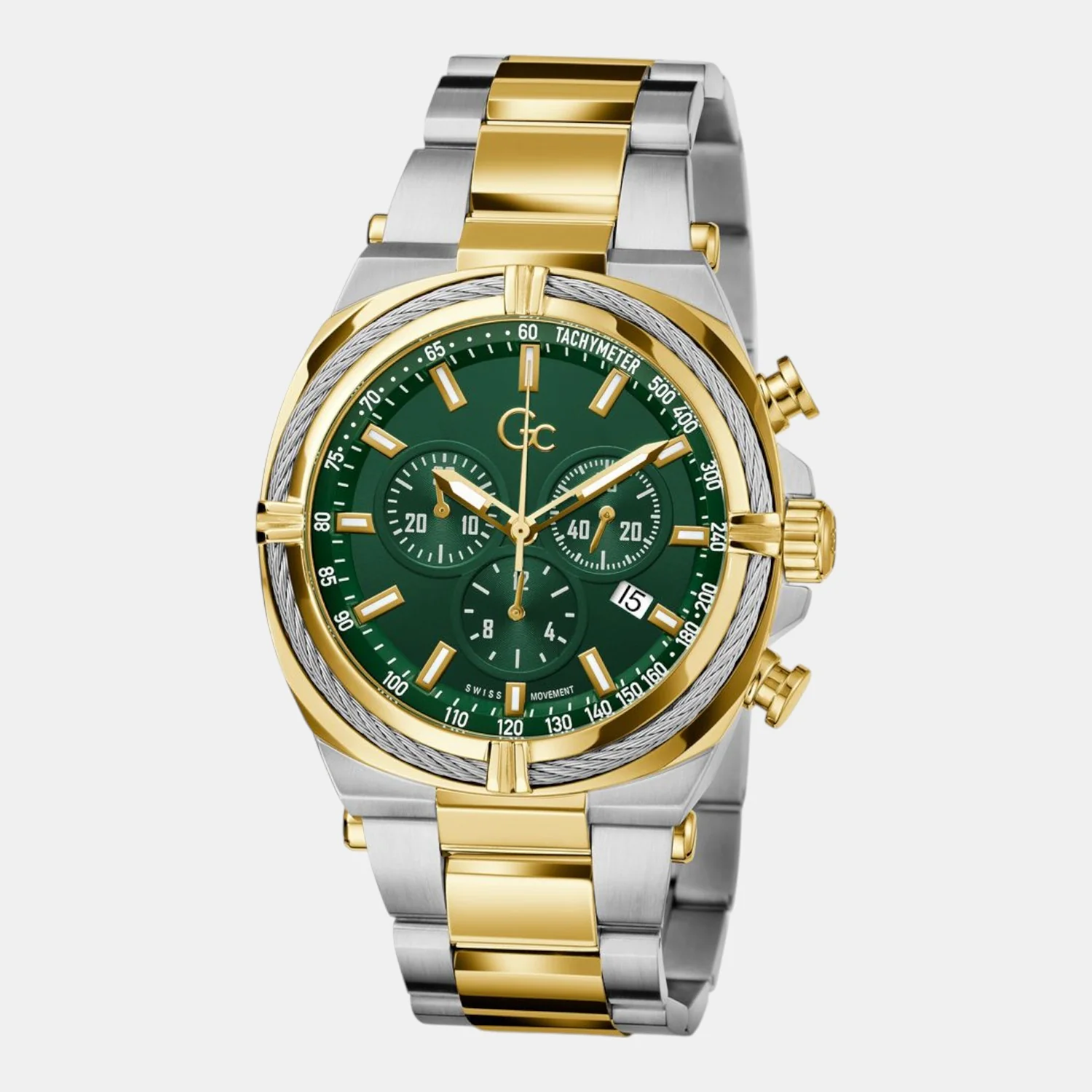 Iron Class Men Quartz Green Dial Chronograph Stainless Steel Watch Z32005G9 - Image 4